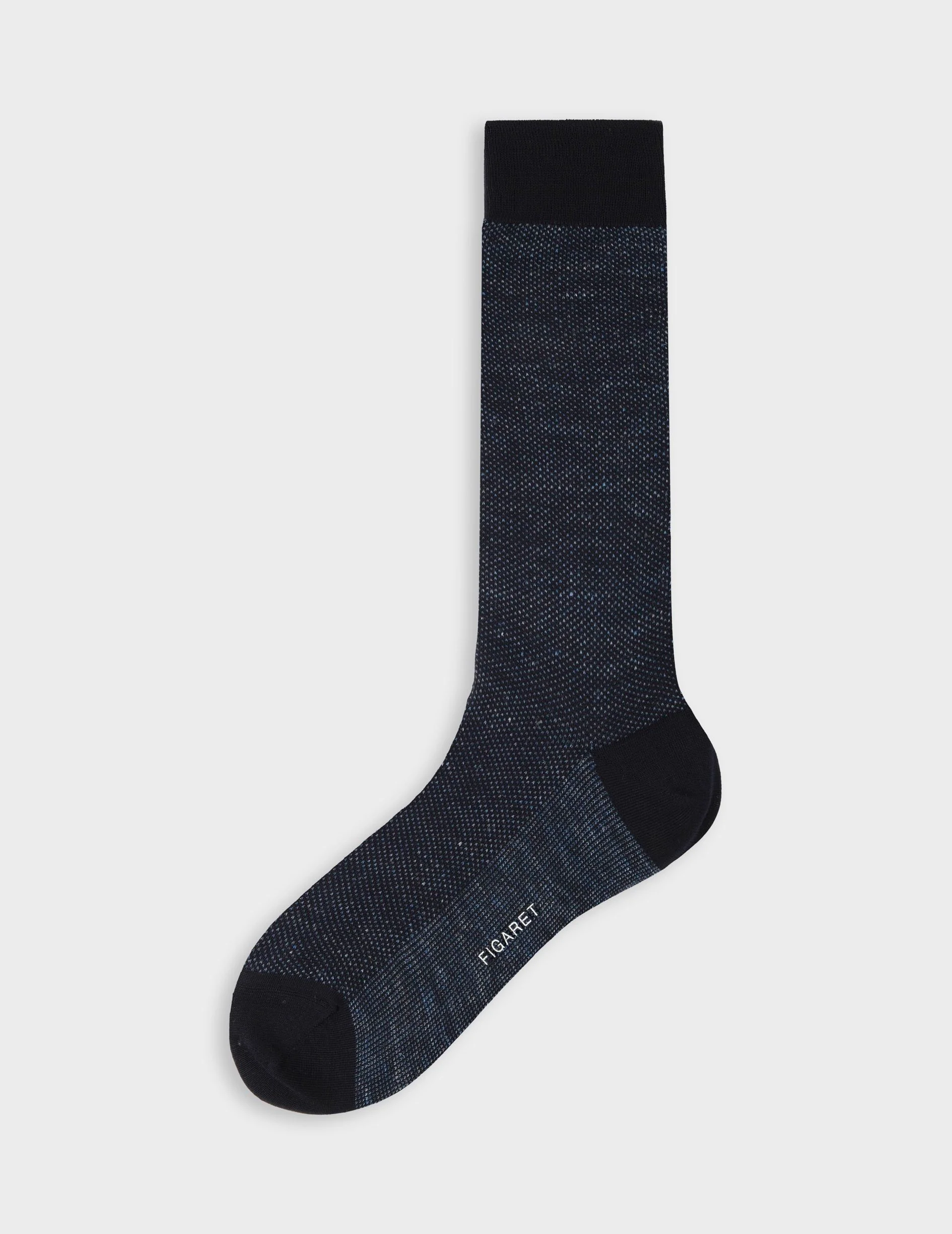 Chaussettes en coton et lin à dessin marine