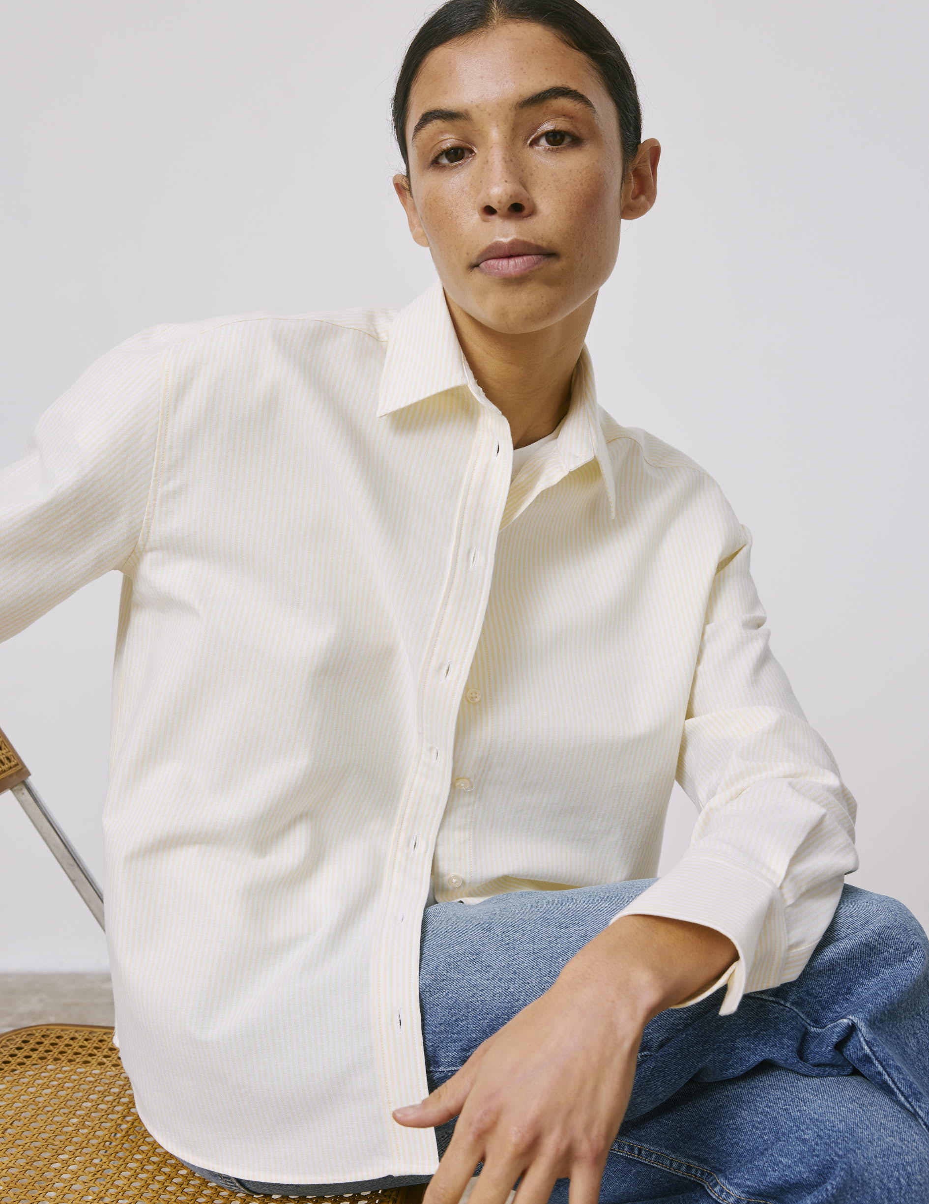 Chemise Ambre rayée jaune