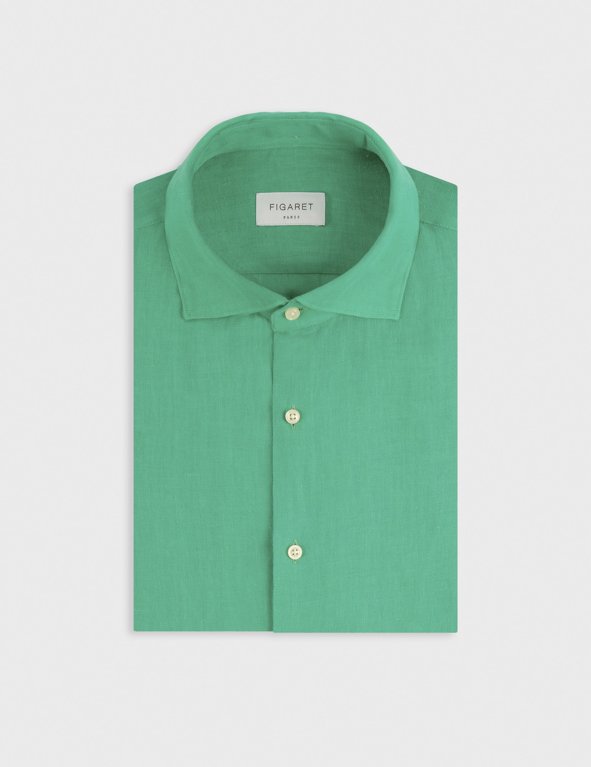 Chemise Aristote en lin vert - Image 3