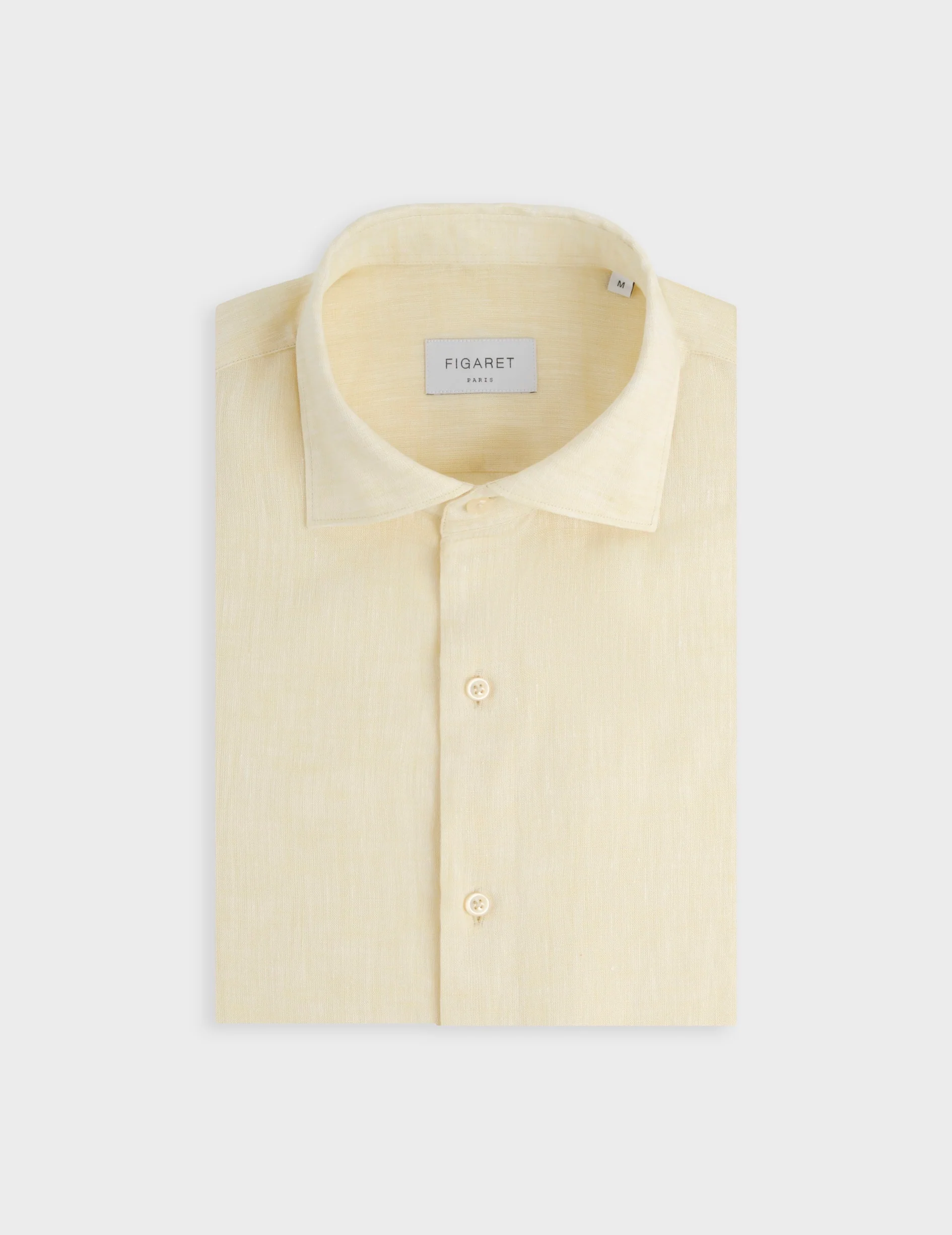 Chemise Aristote en lin jaune - Image 3