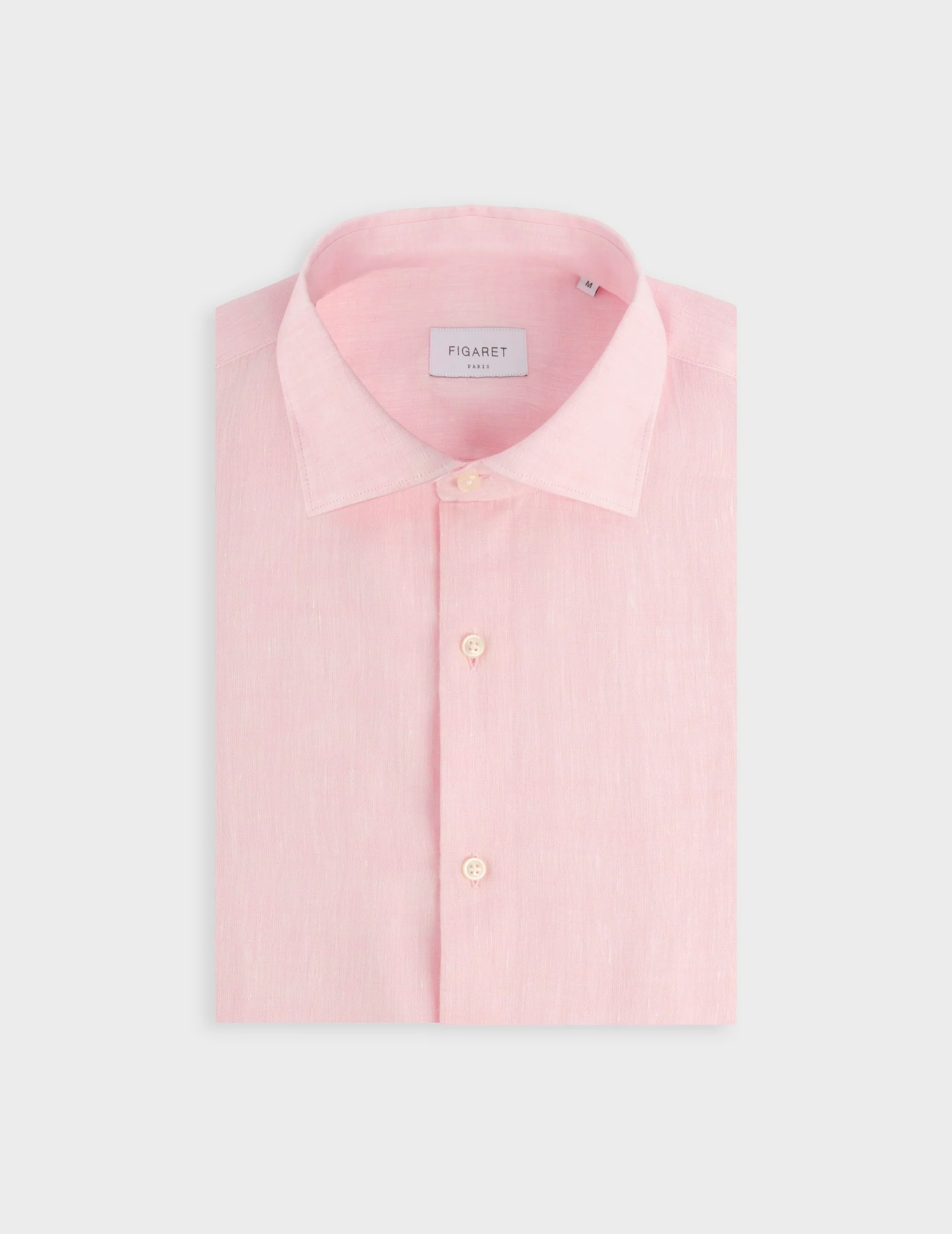 Chemise Aristote en lin rose clair - Image 3