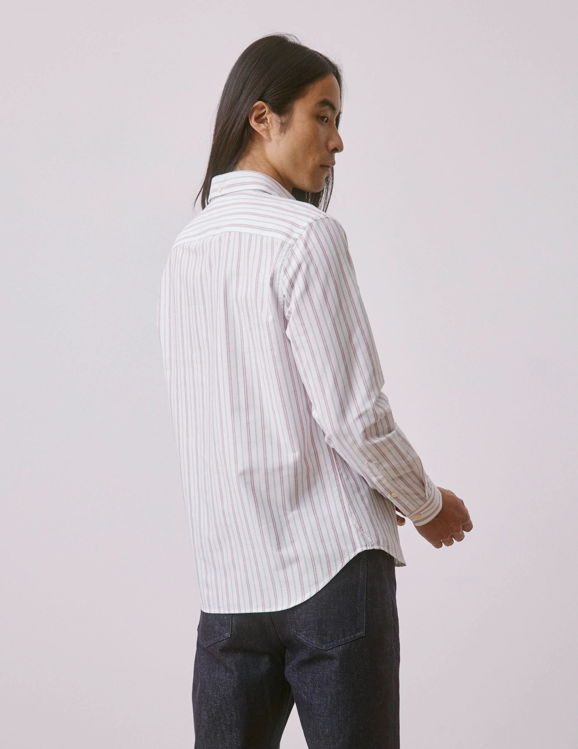 Chemise Aristote rayée rouge - Image 2