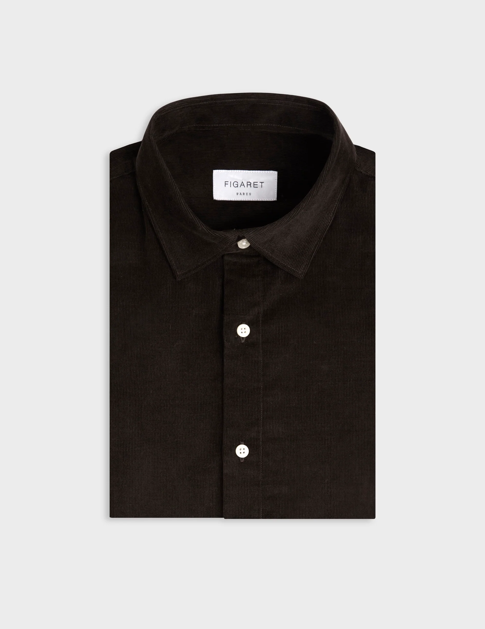 Chemise Auguste en velours marron - Image 4