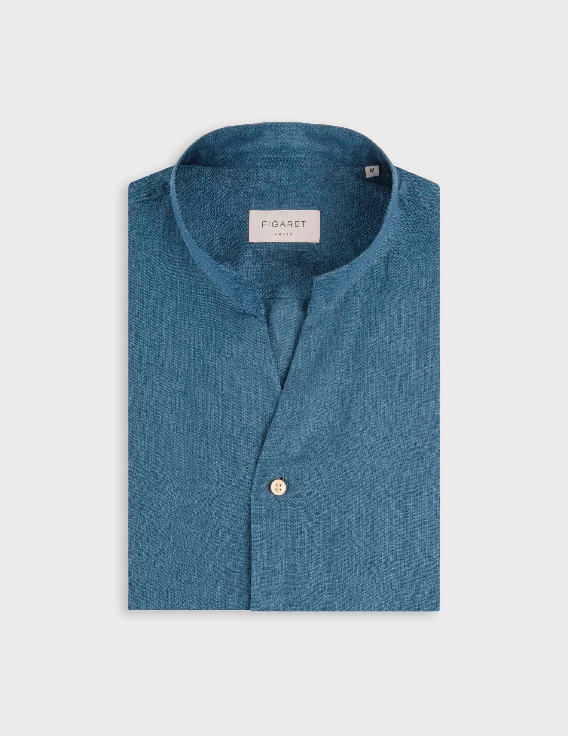 Chemise Carl en lin bleu - Image 4