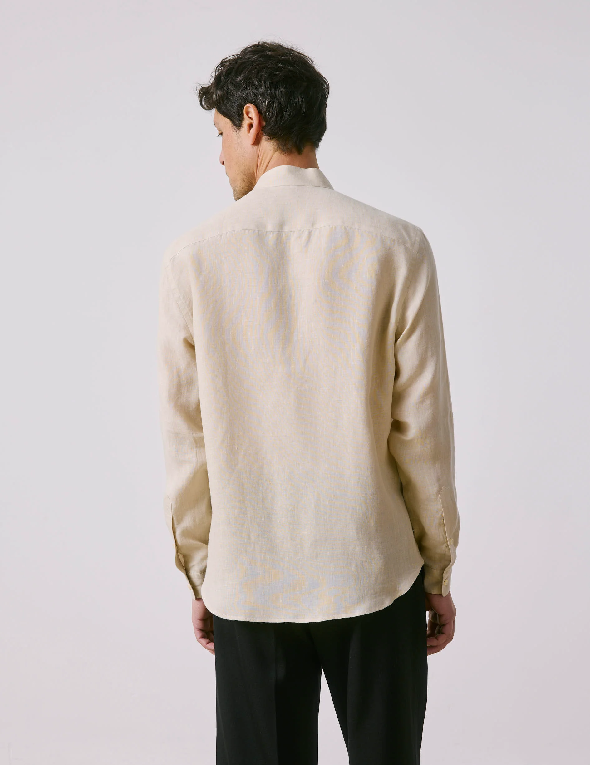 Chemise Carl en lin beige - Image 3