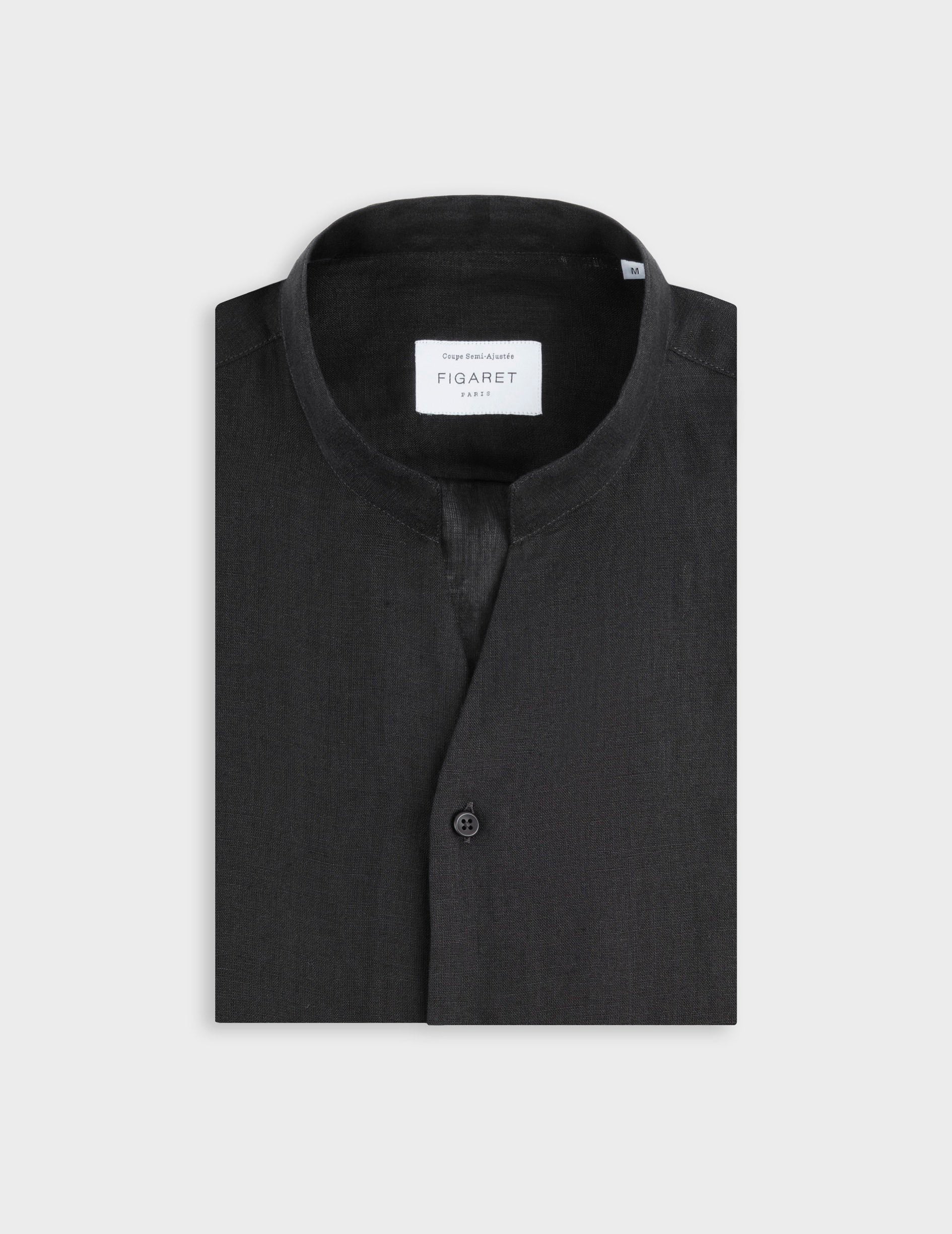 Chemise Carl en lin noir - Image 4