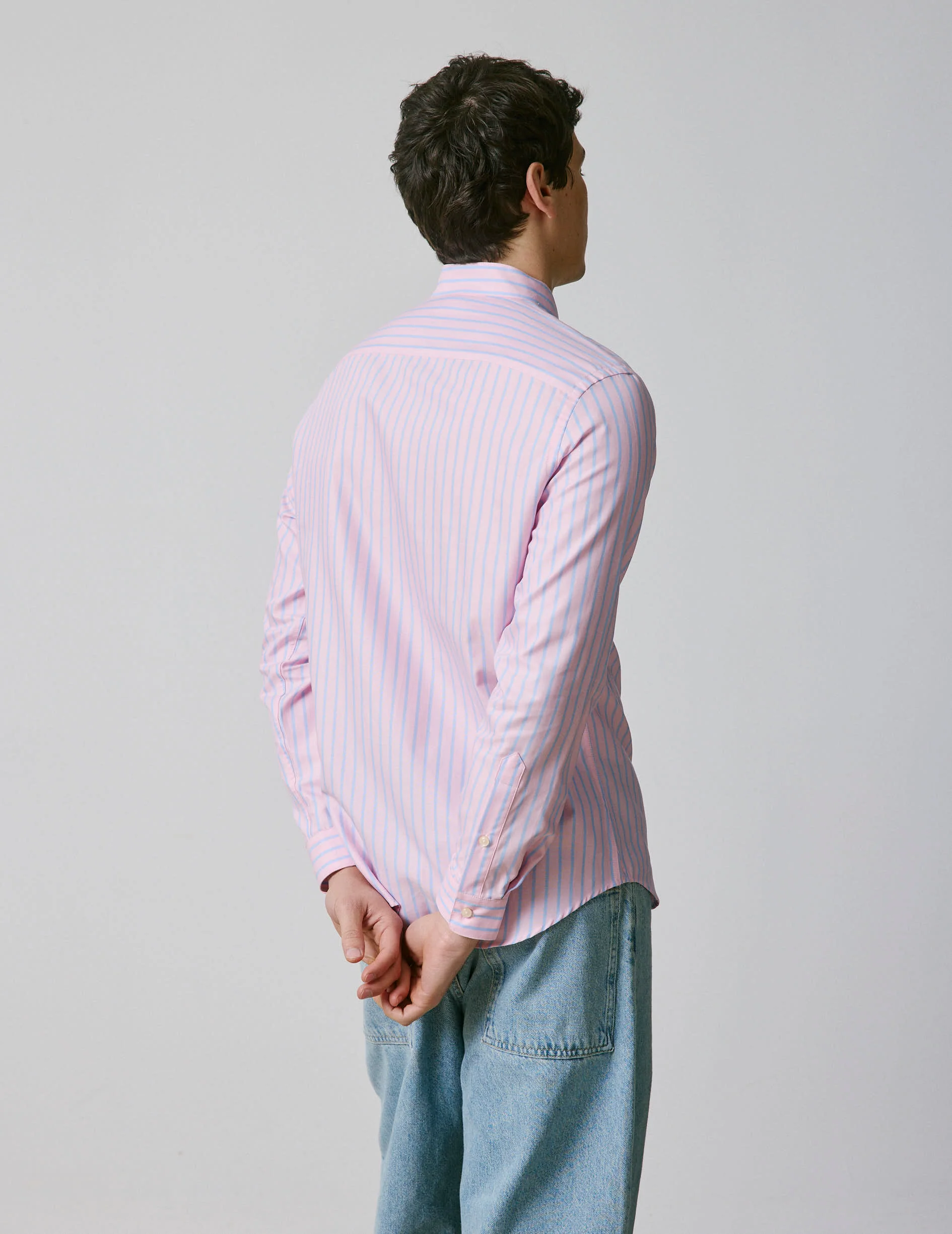Chemise Carl rayée rose - Image 2