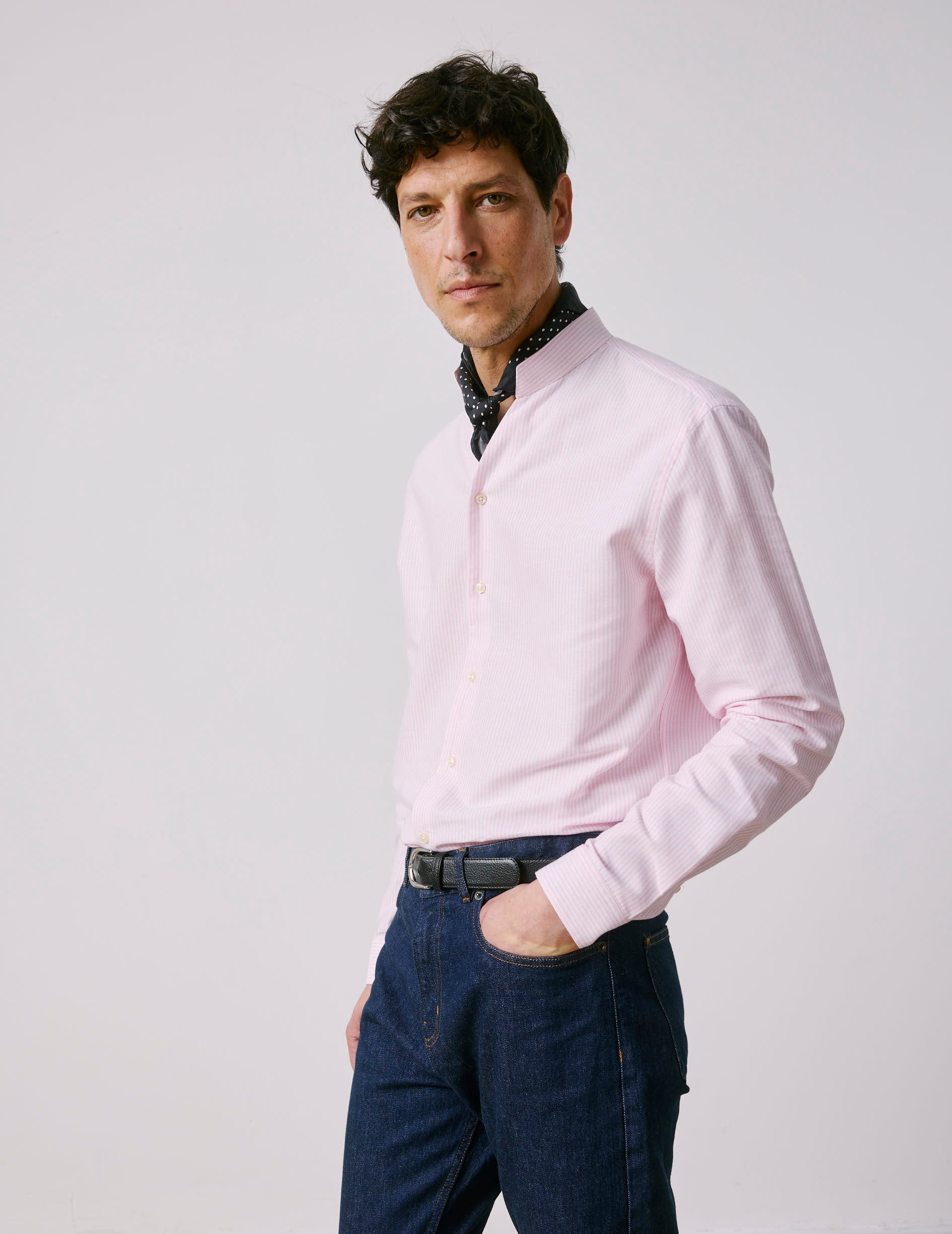 Chemise Carl rayée rose - Image 3