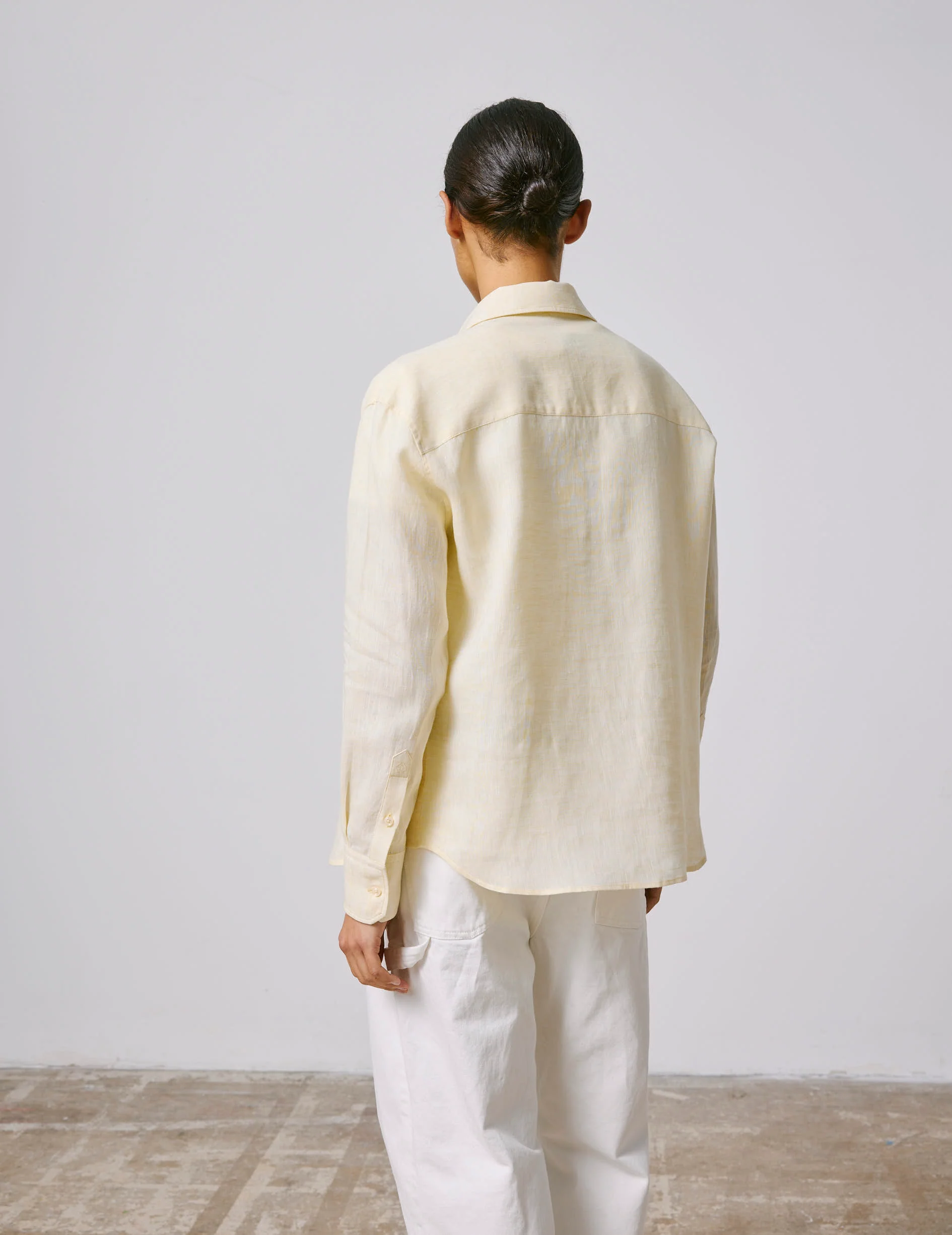 Chemise Charlotte en lin jaune - Image 2