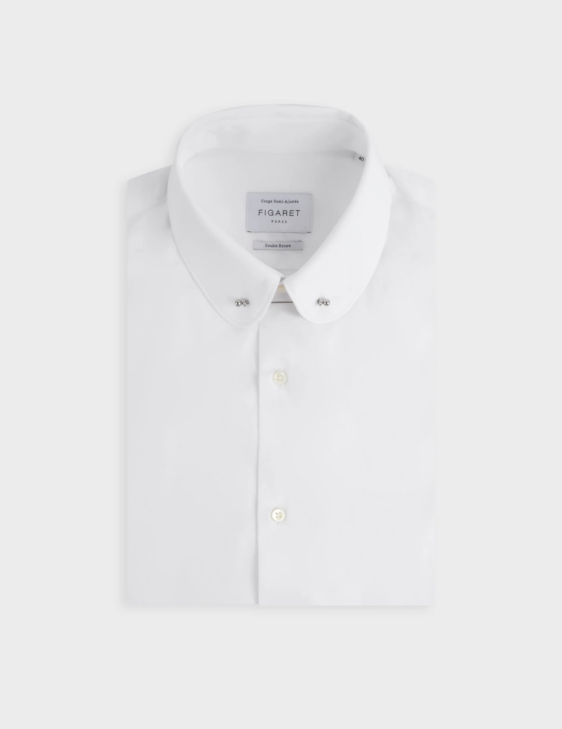 Chemise semi-ajustée blanche - Image 2