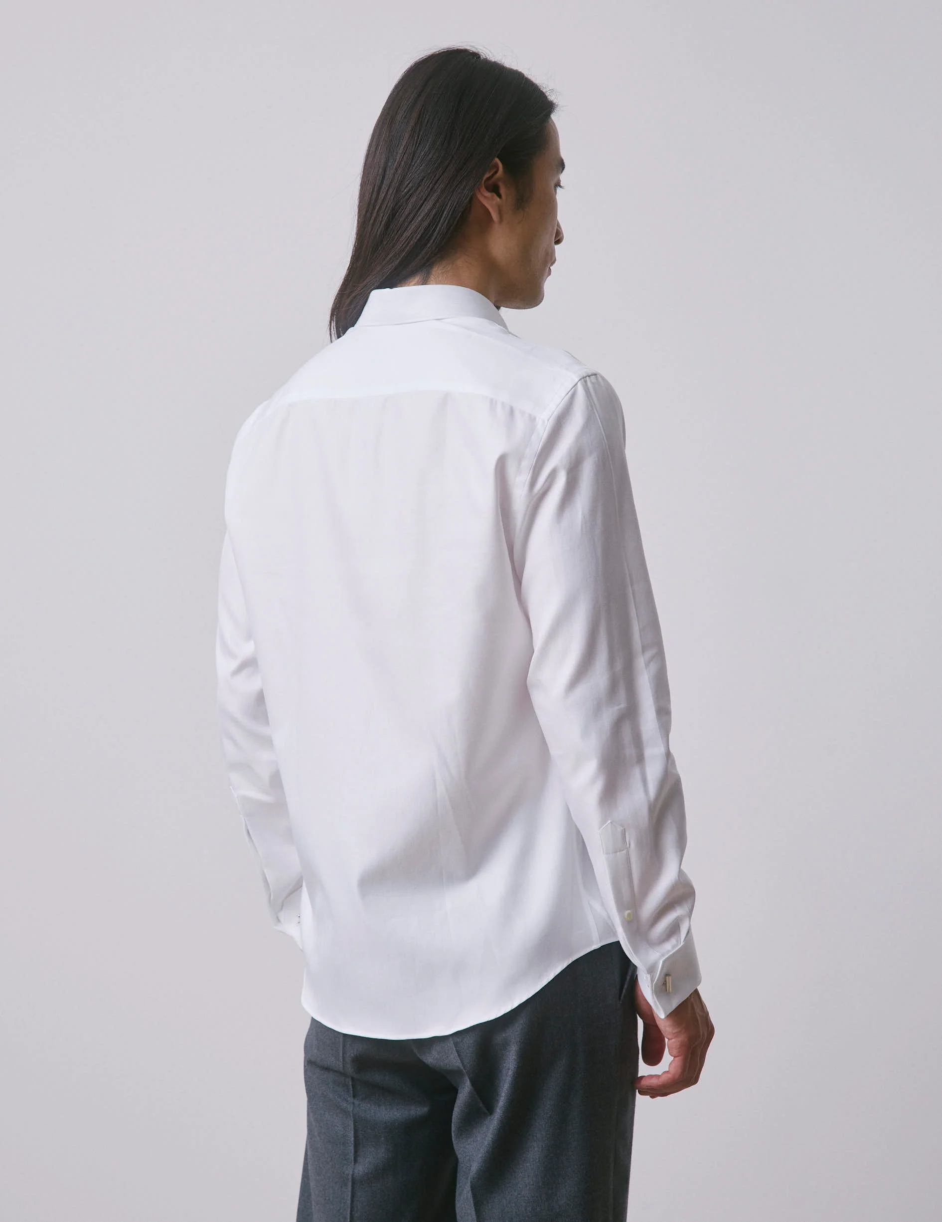 Chemise semi-ajustée Prestige blanche - Image 4