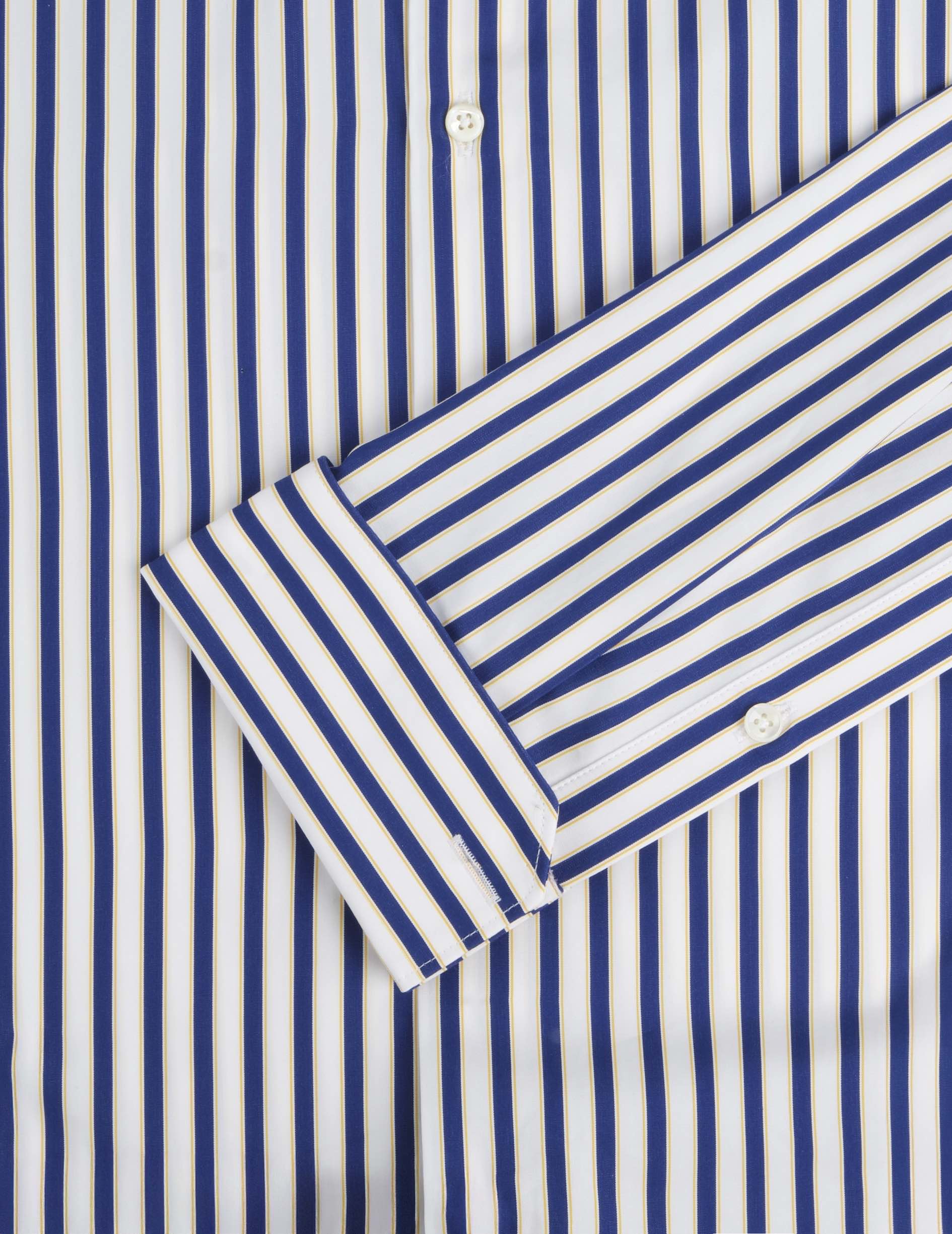 Chemise semi-ajustée rayée bleue - Image 3