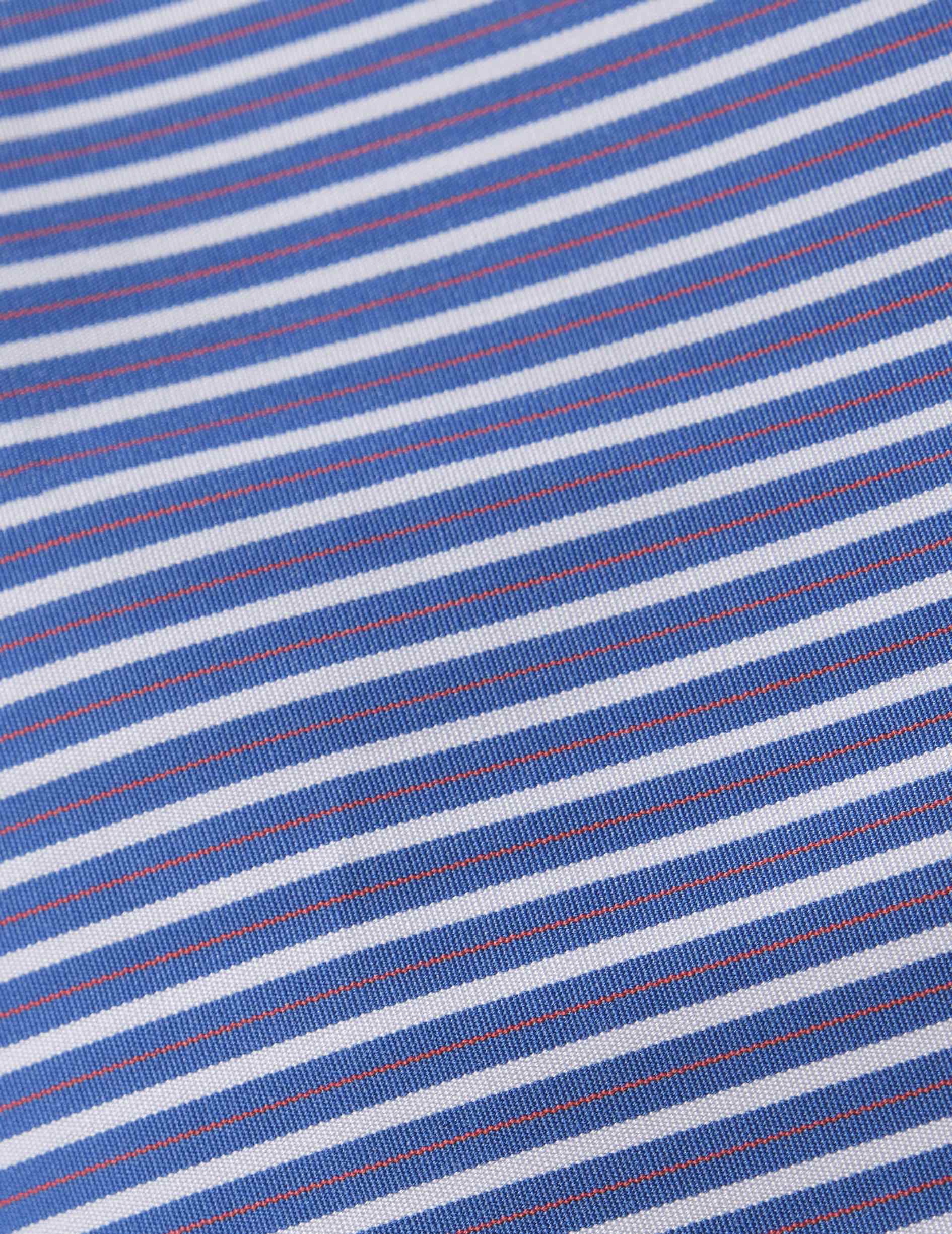 Chemise semi-ajustée rayée bleu marine - Image 3