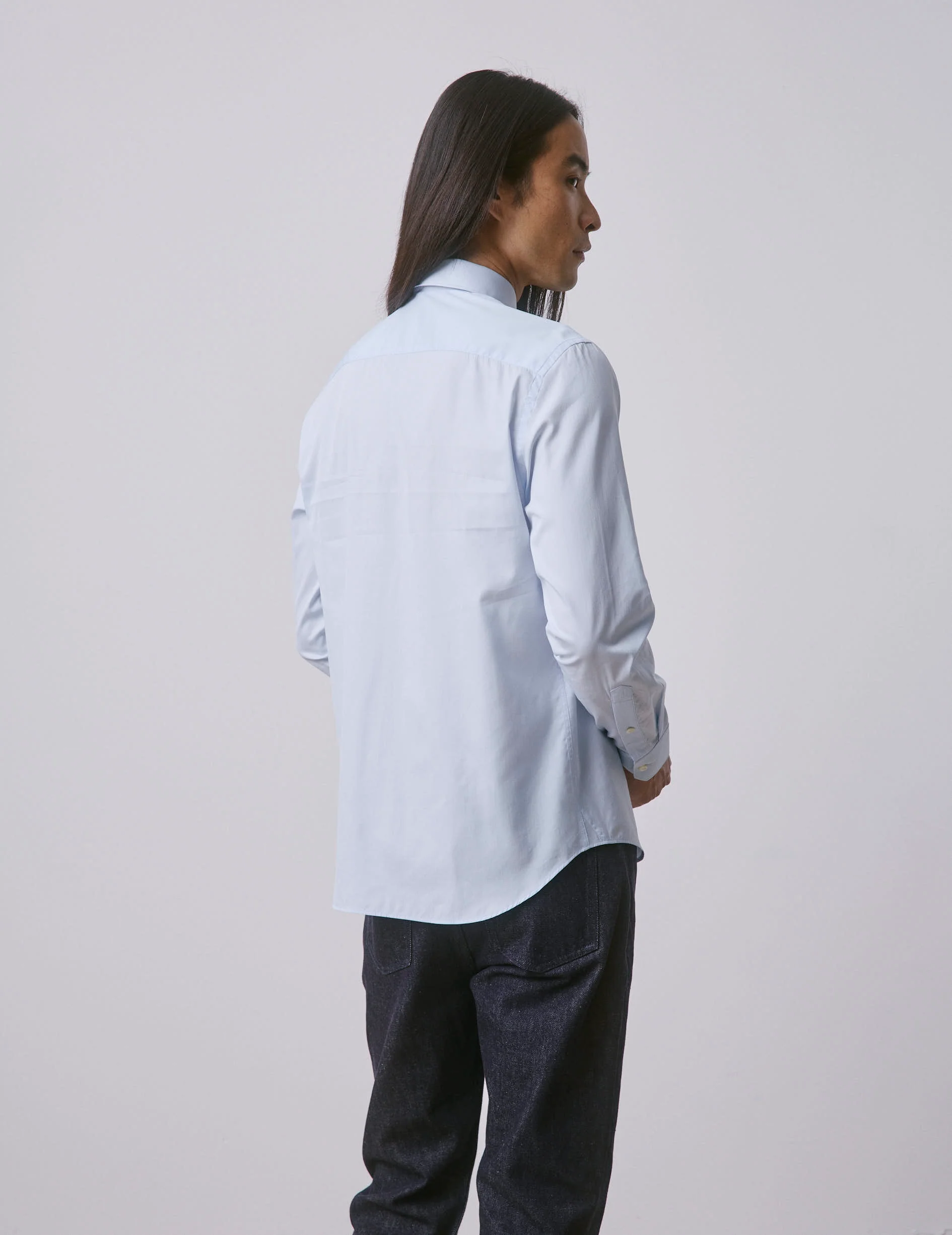 Chemise semi-ajustée Prestige bleu clair - Image 4