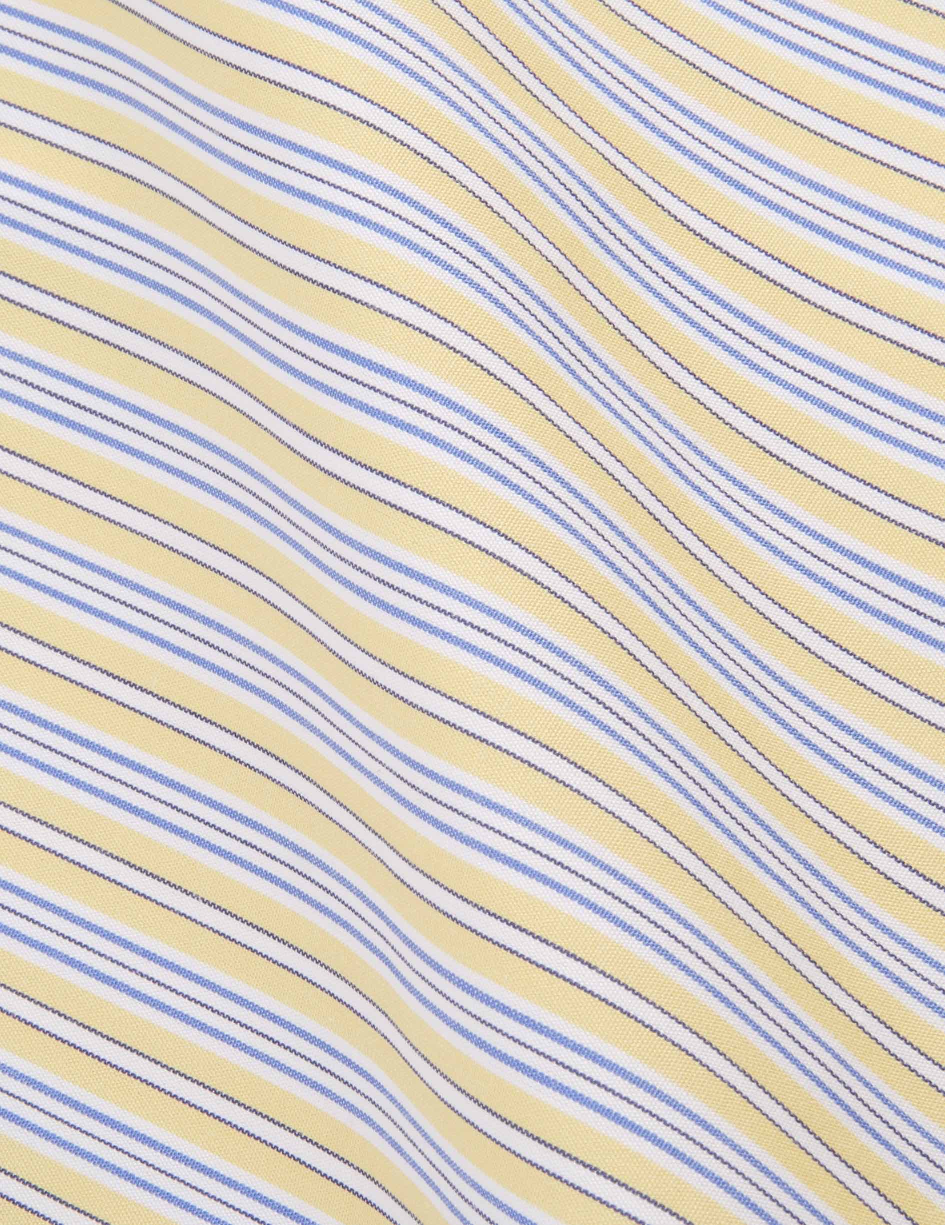 Chemise semi-ajustée rayée jaune - Image 3
