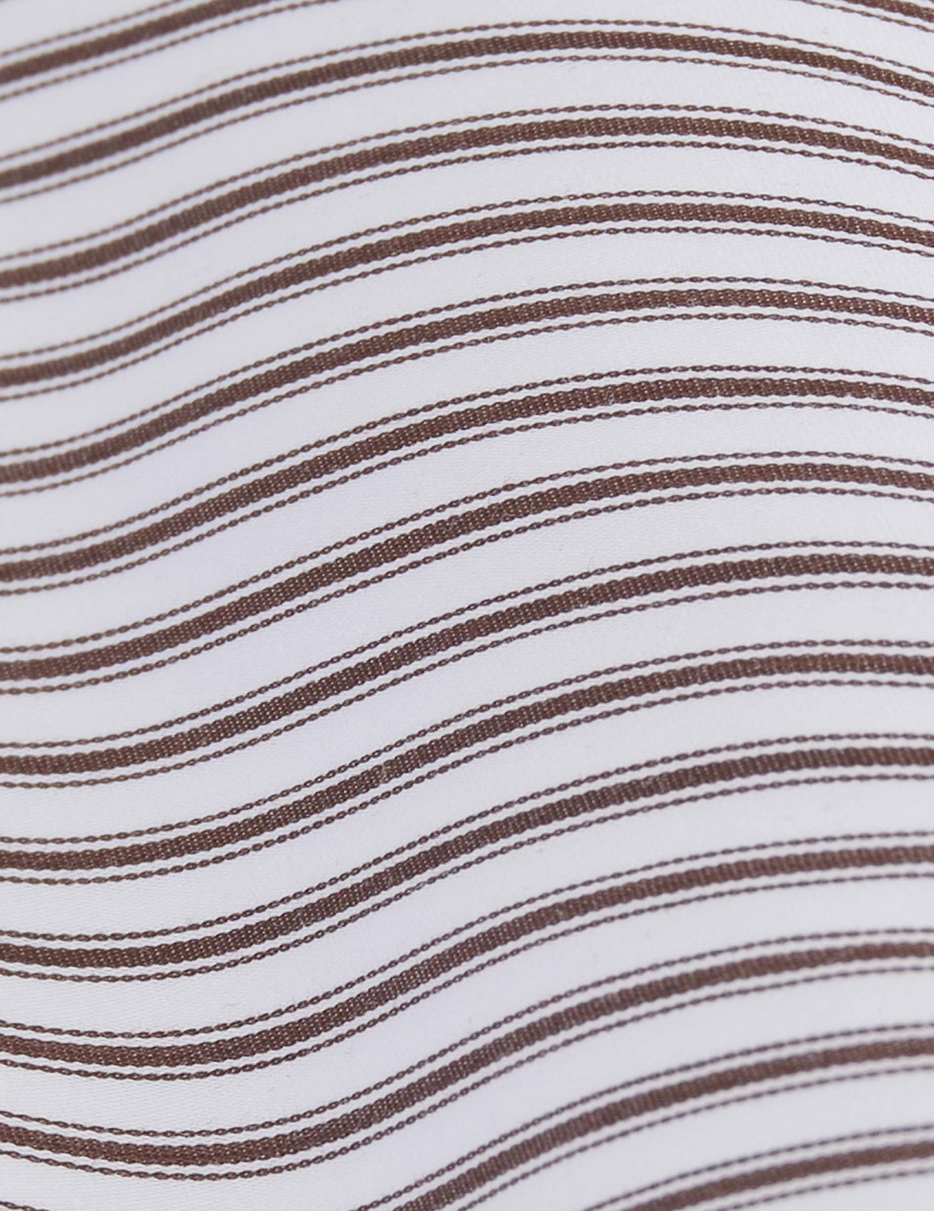 Chemise semi-ajustée rayée marron - Image 5