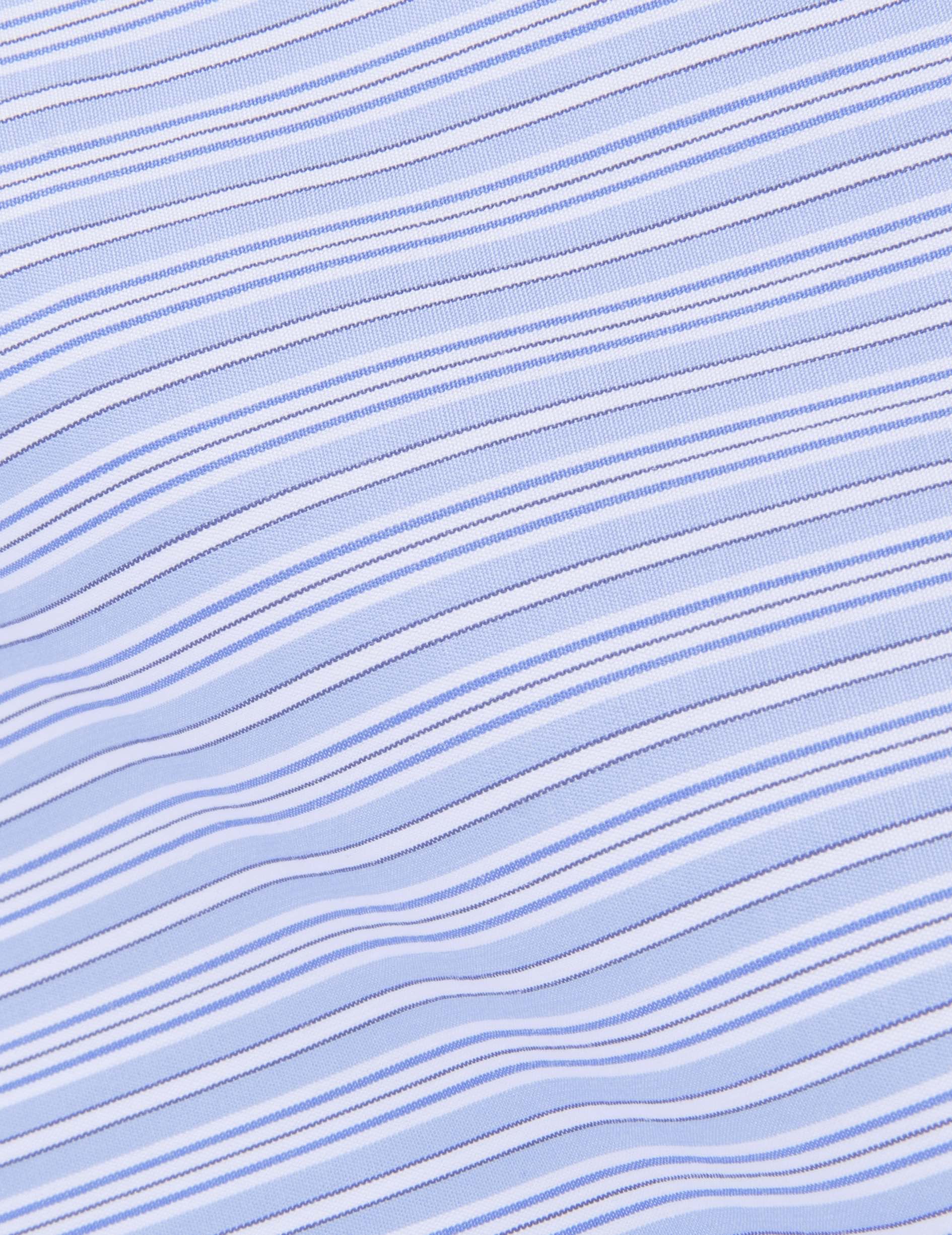 Chemise semi-ajustée rayée bleue - Image 6