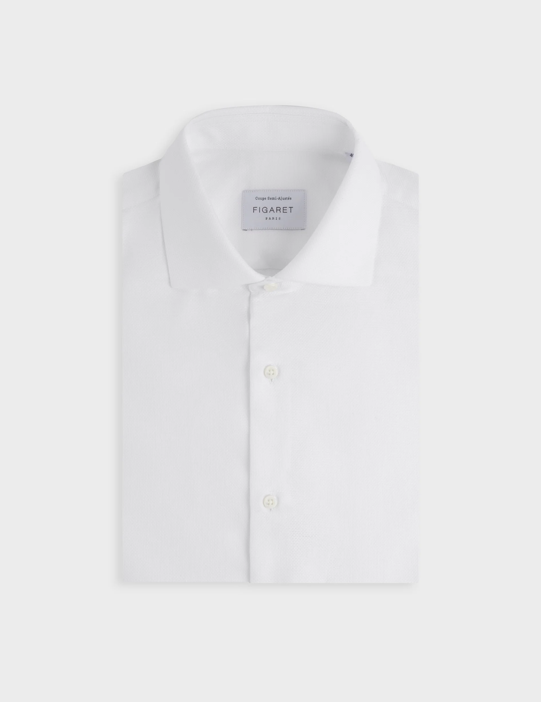Chemise semi-ajustée blanche