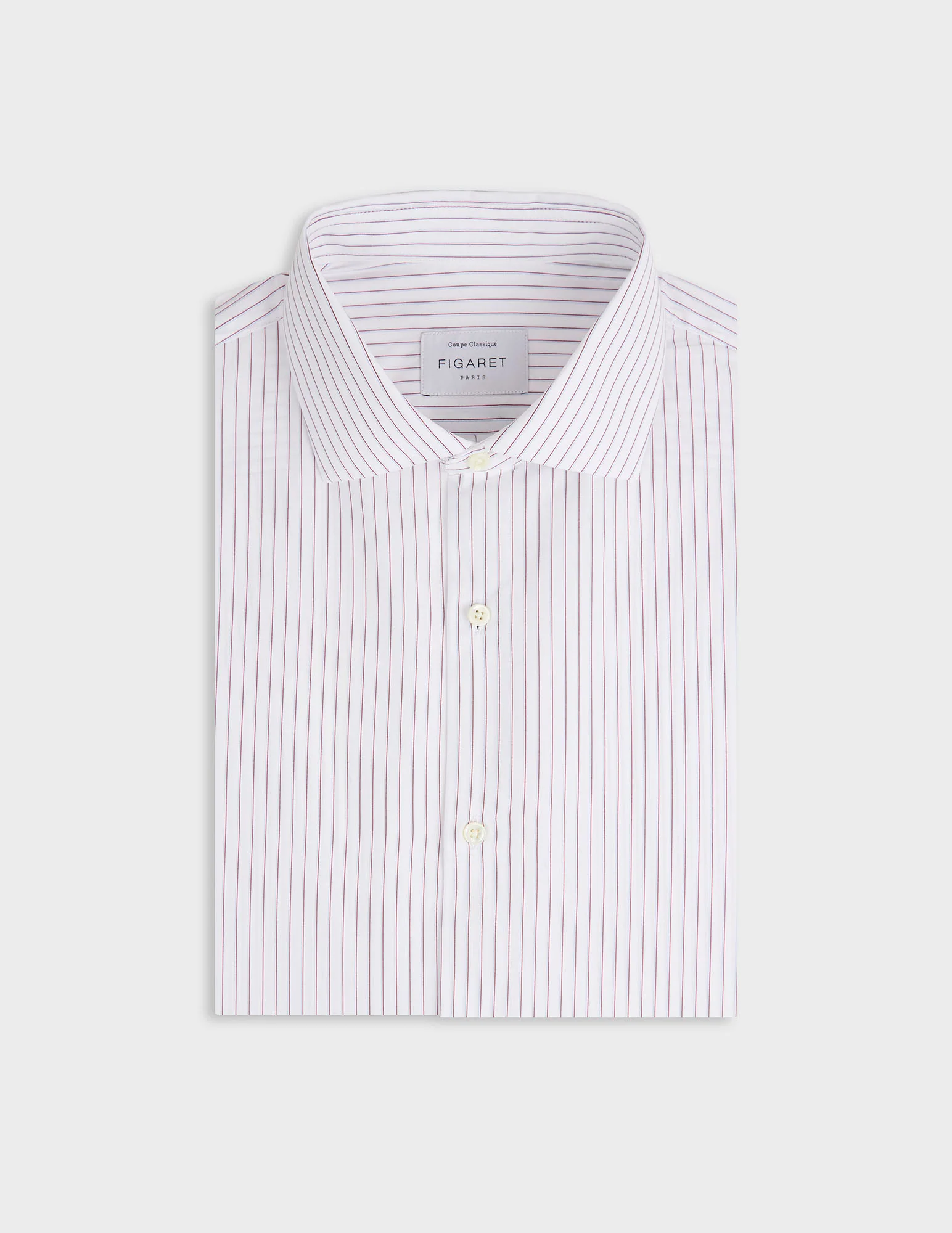 Chemise classique rayée rouge