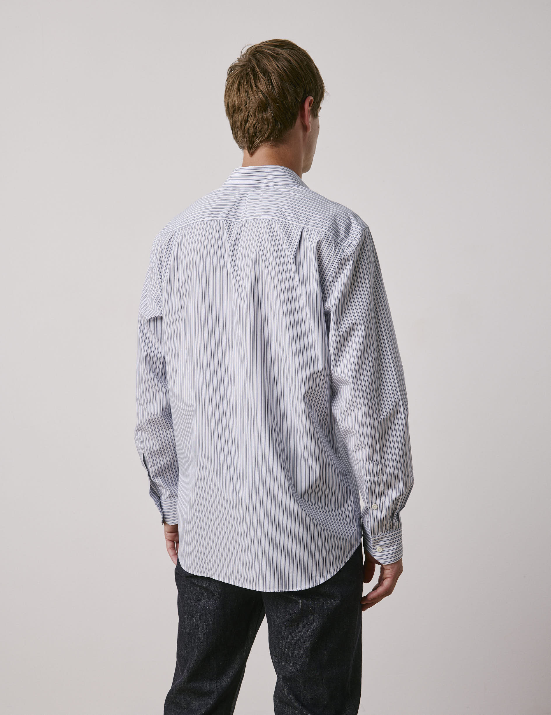 Chemise classique rayée bleue - Image 3