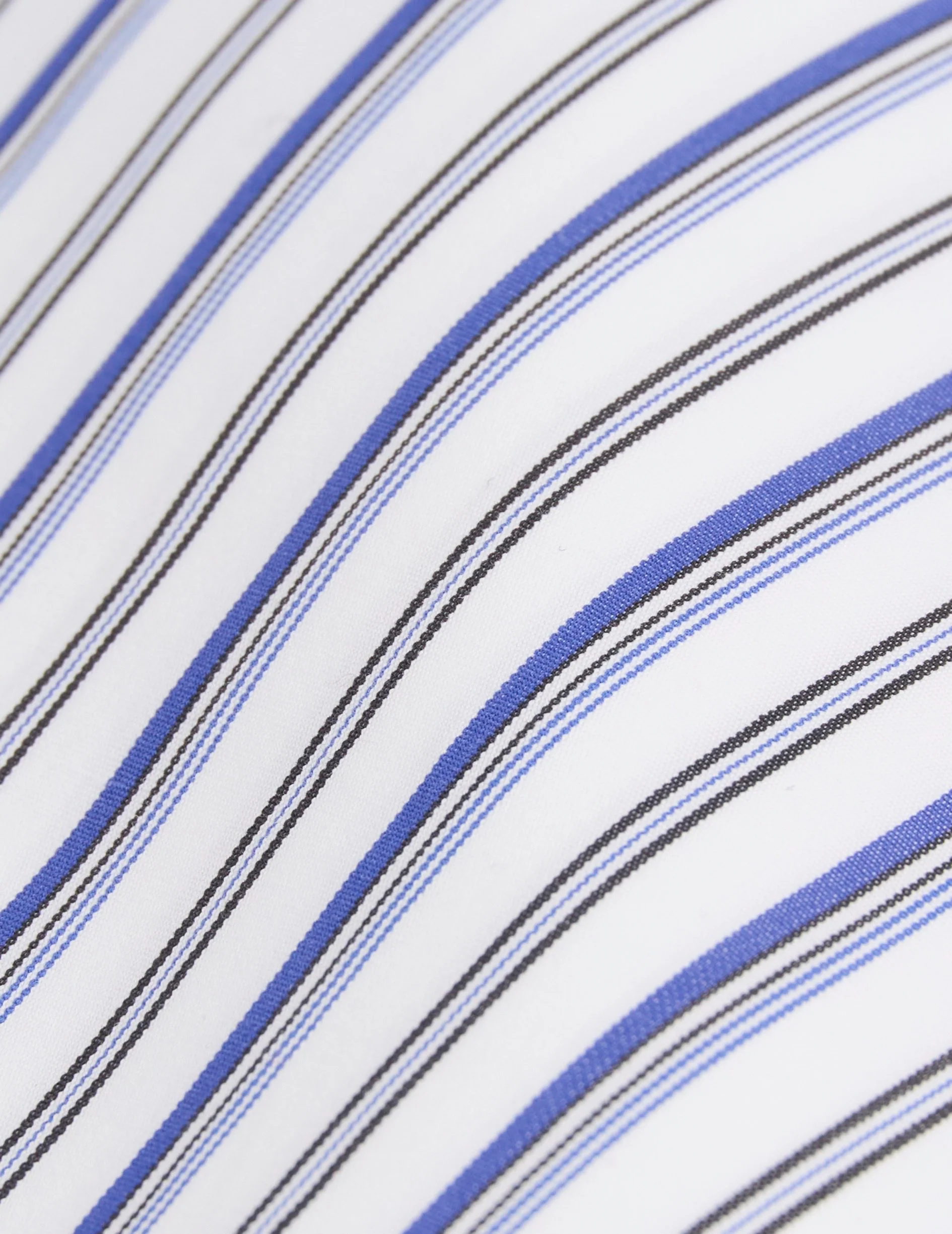 Chemise semi-ajustée rayée bleu marine - Image 4