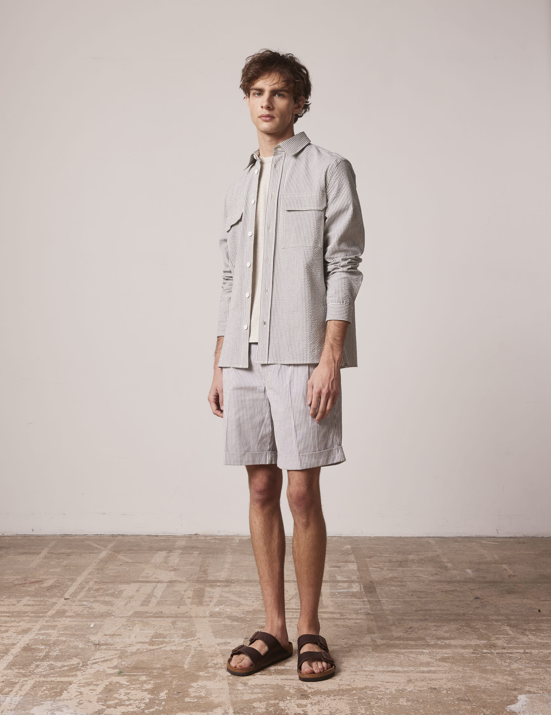 Chemise Florian rayée bleue - Image 3