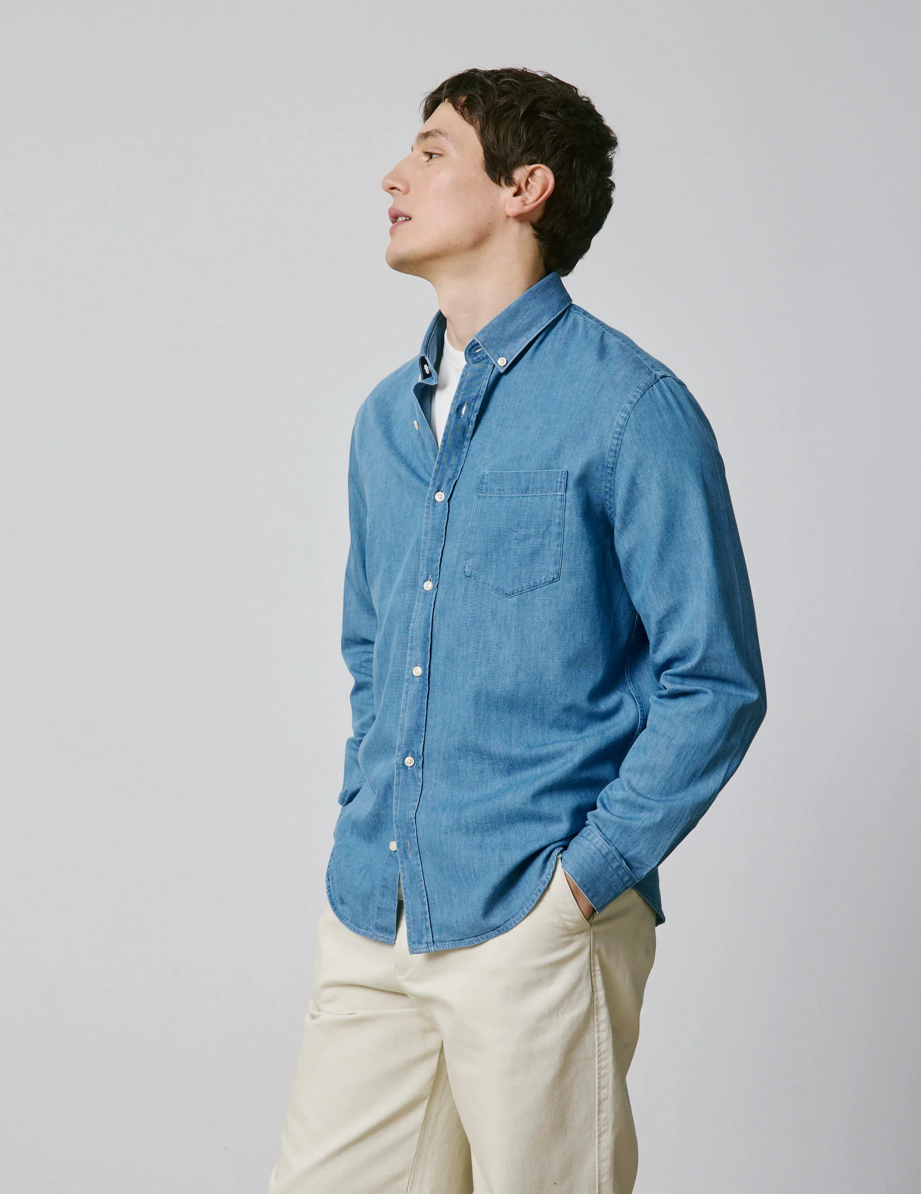 Chemise gabriel en denim bleu - Image 3