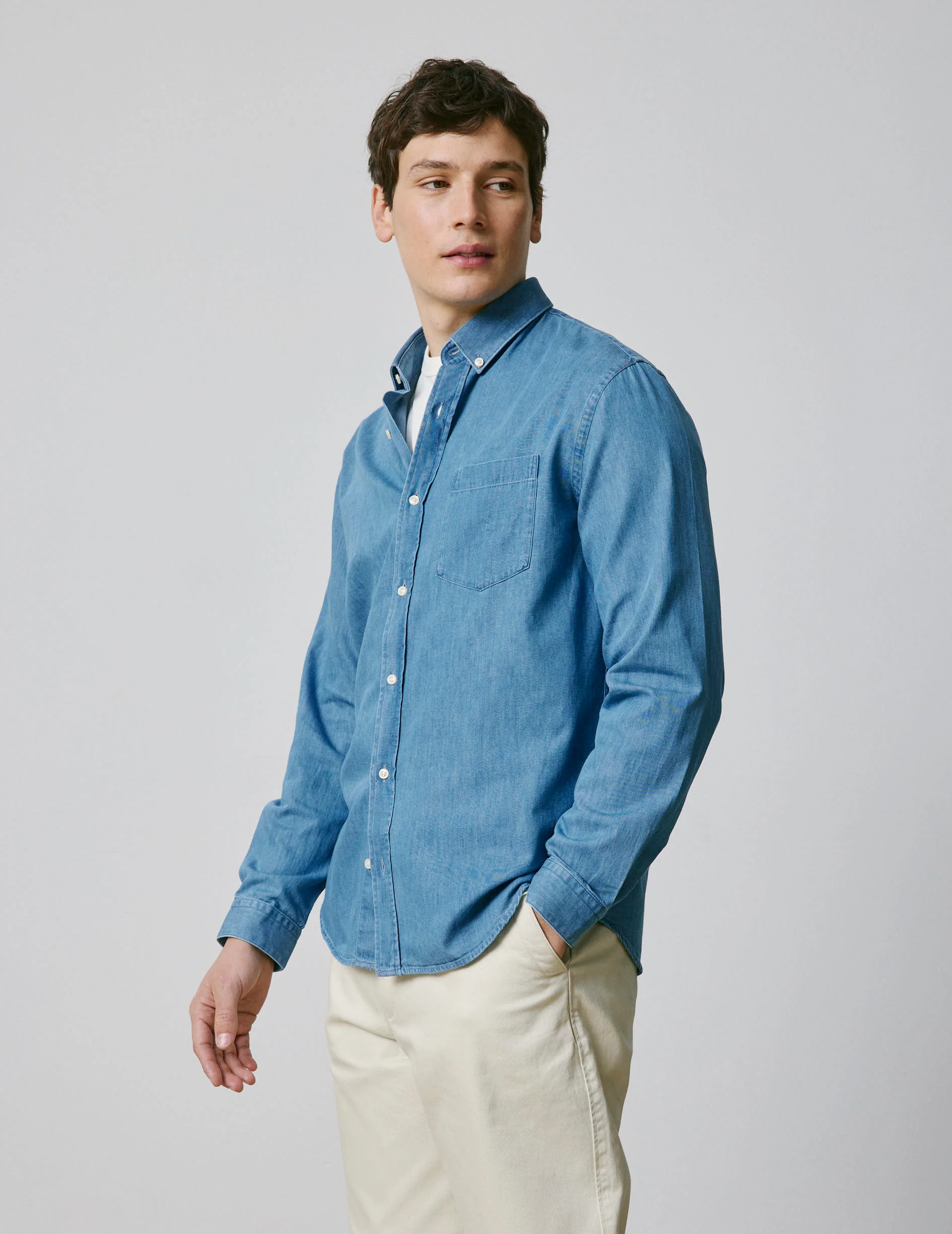 Chemise gabriel en denim bleu - Image 4