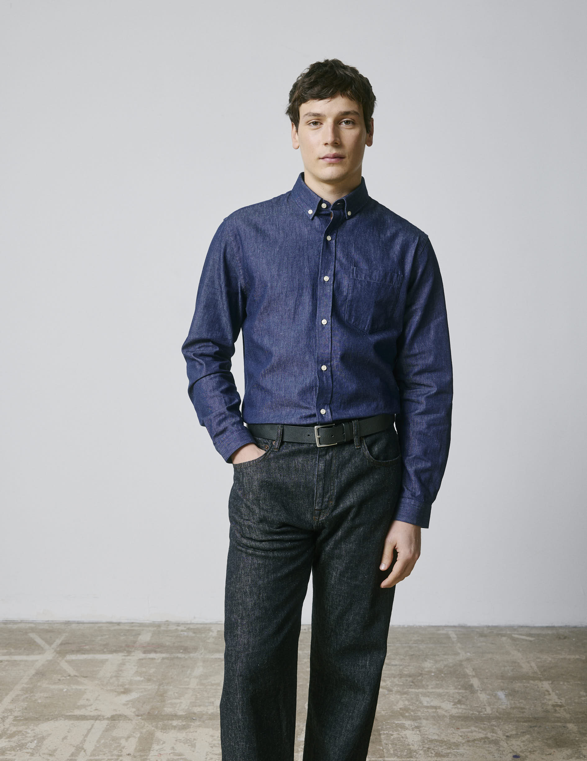 Chemise gabriel en denim bleu marine - Image 3