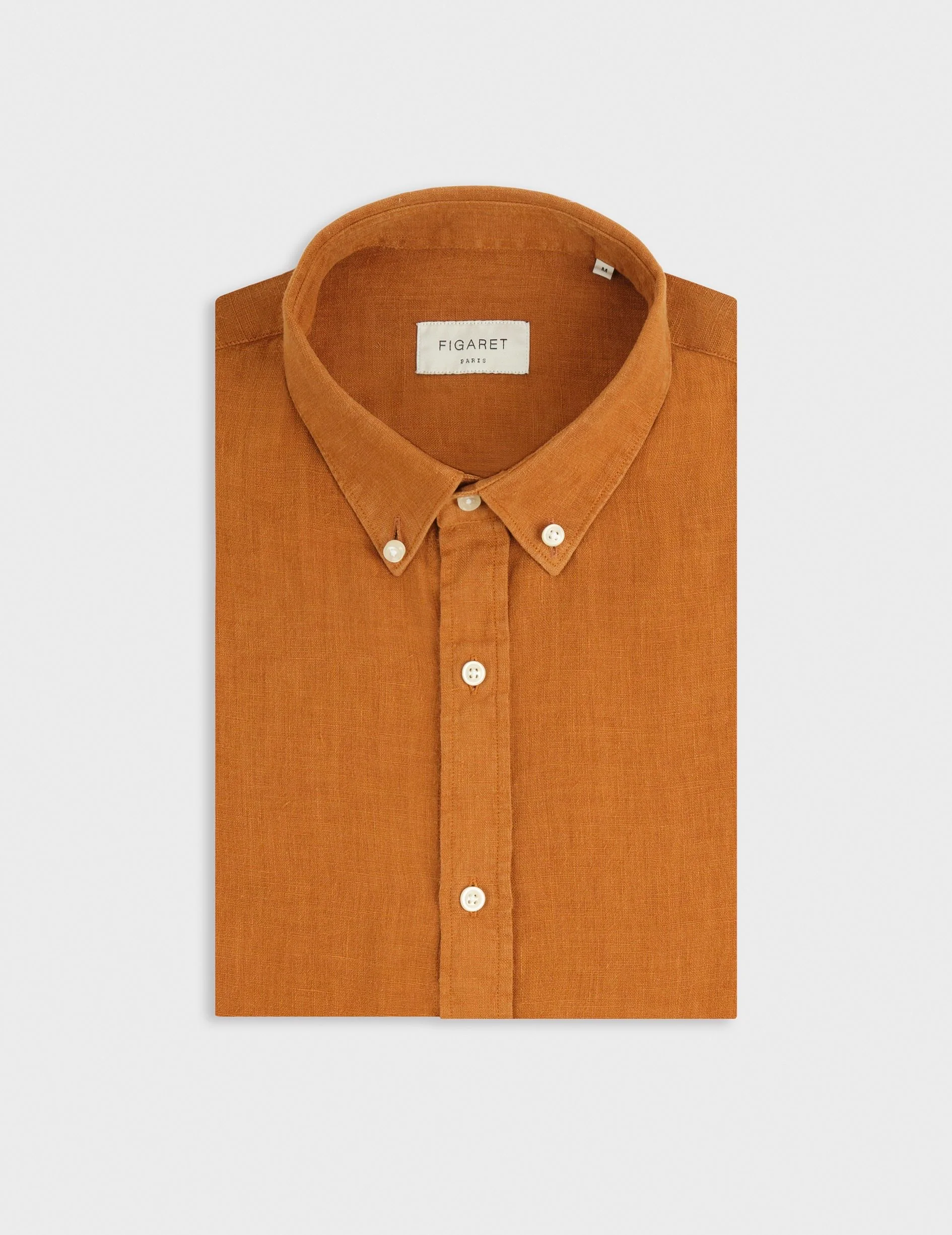 Chemise Gaspard en lin marron - Image 4