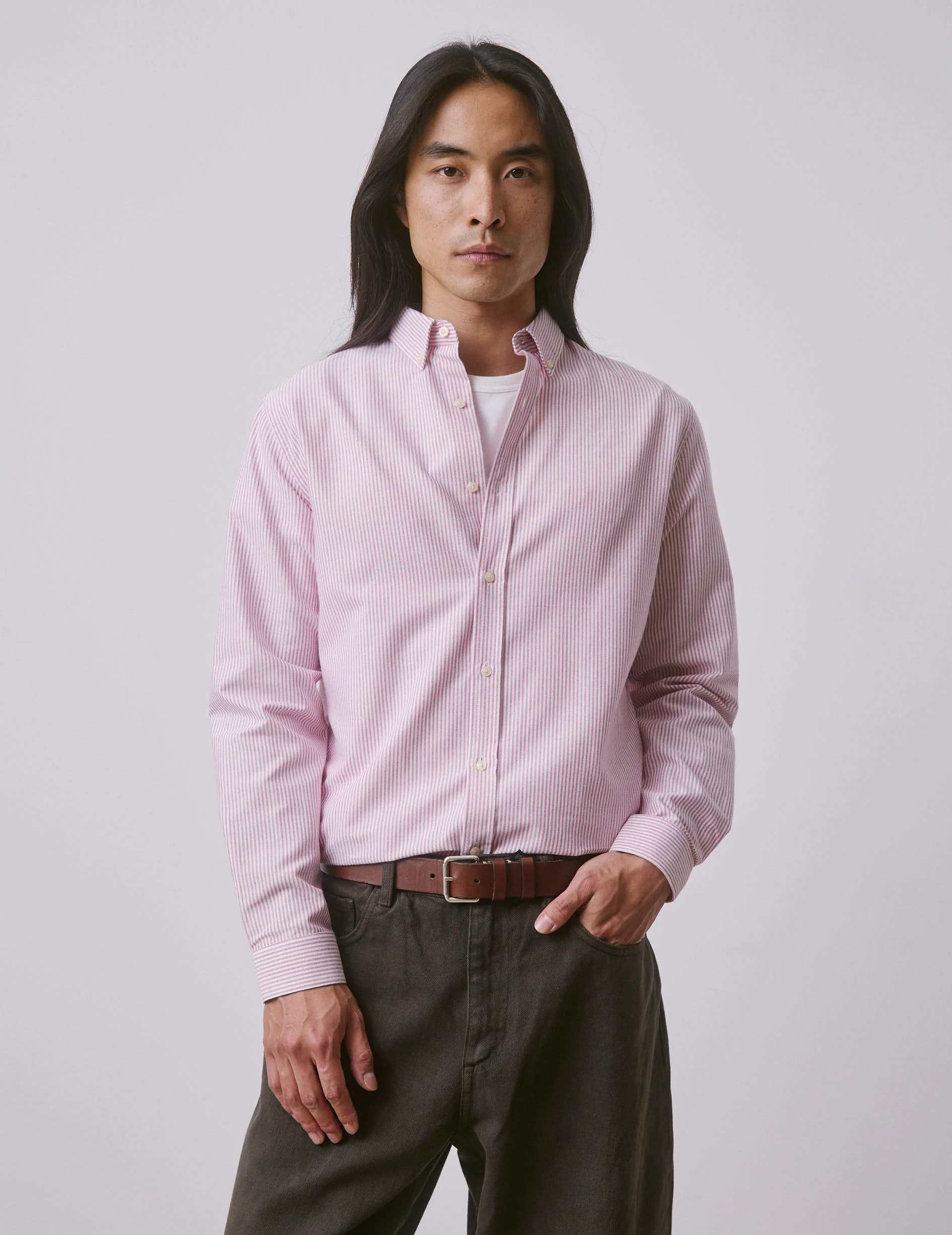 Chemise Gaspard rayée rouge