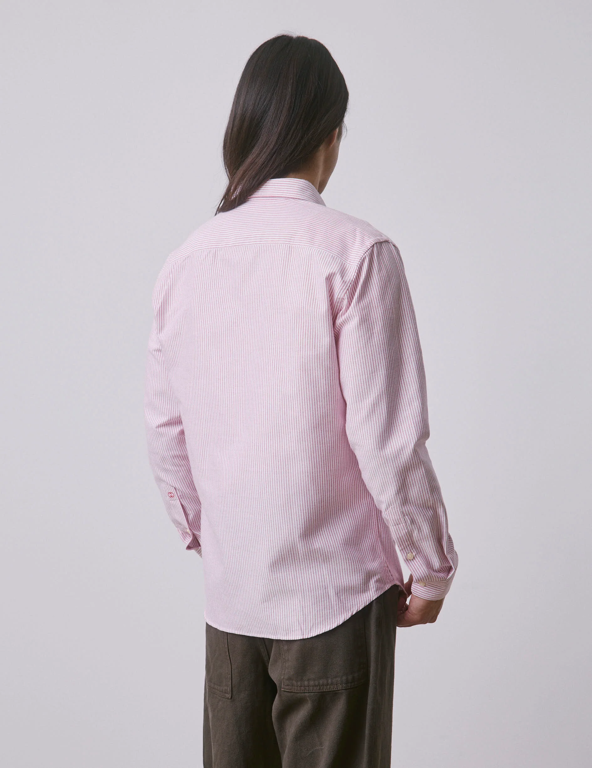 Chemise Gaspard rayée rouge - Image 2