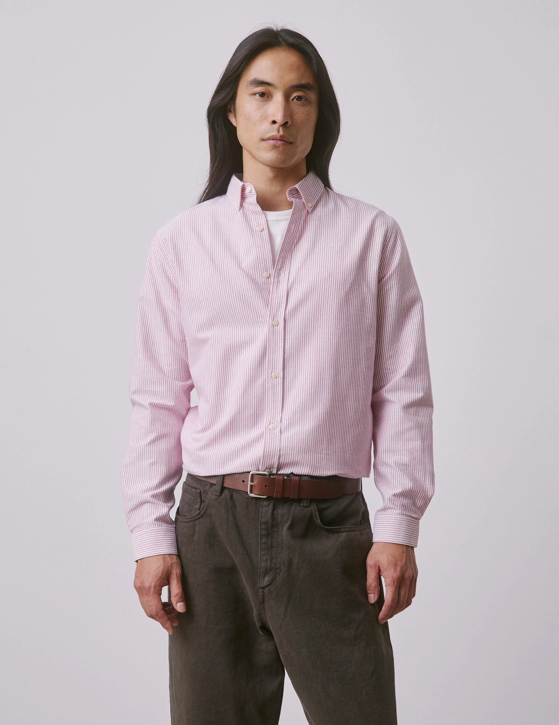 Chemise Gaspard rayée rouge - Image 3