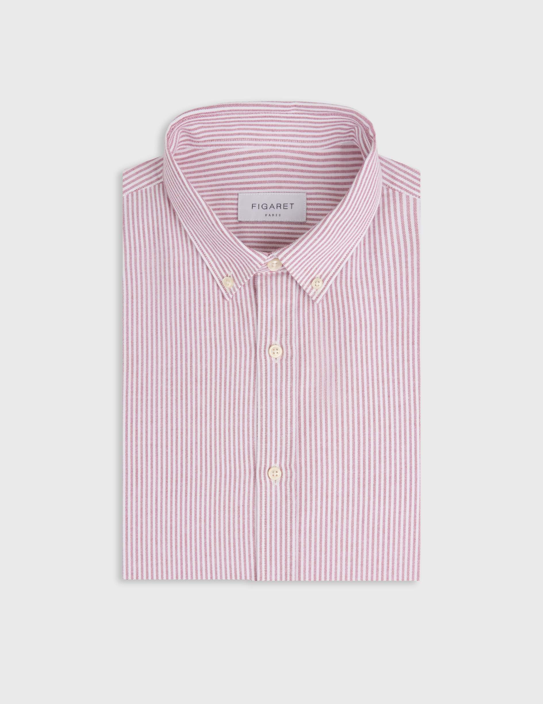 Chemise Gaspard rayée rouge - Image 4