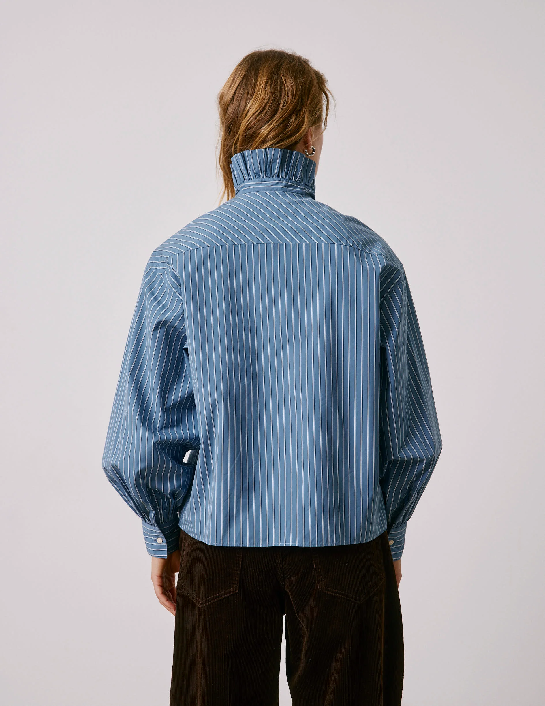 Chemise Greta rayée bleue - Image 3