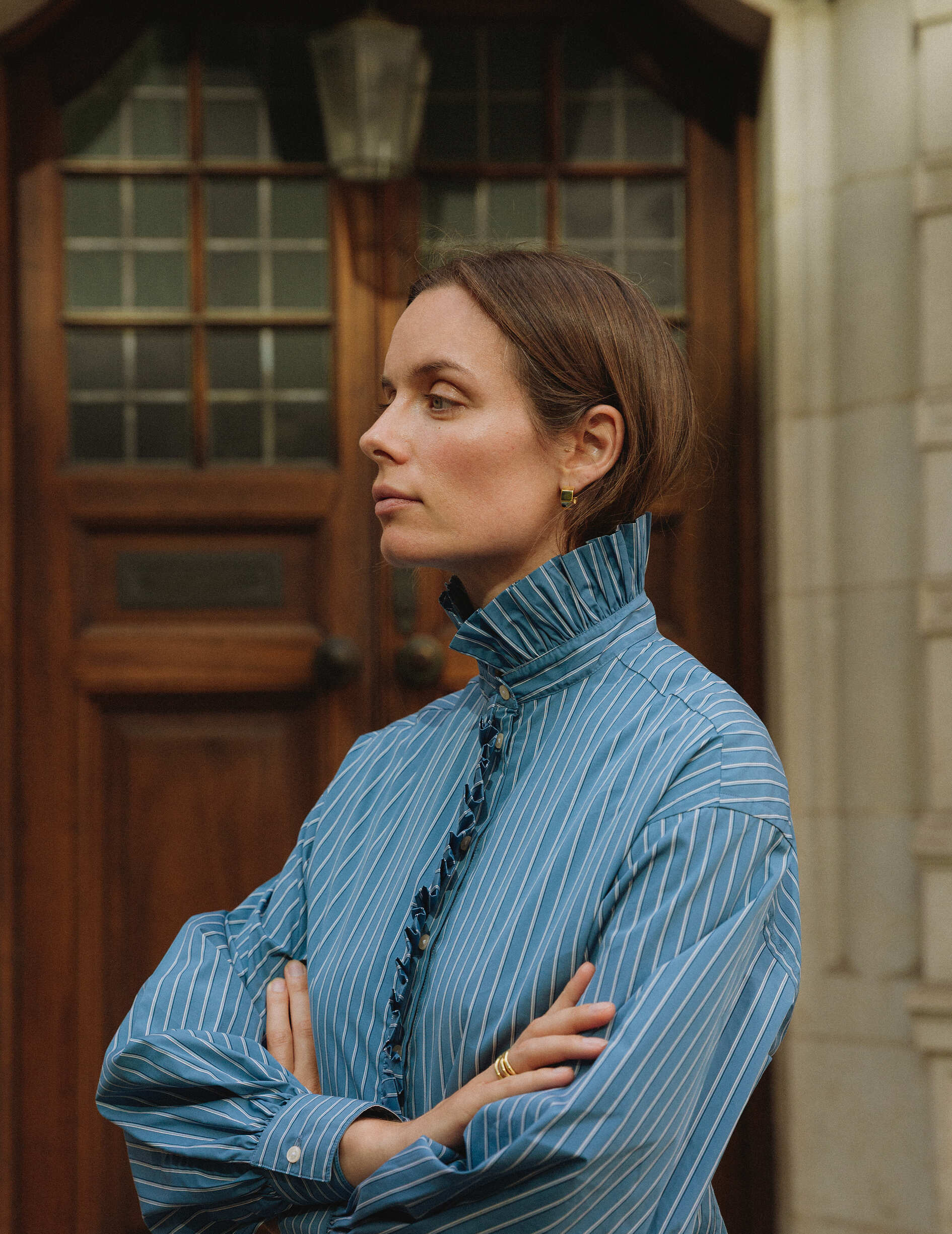 Chemise Greta rayée bleue - Image 4
