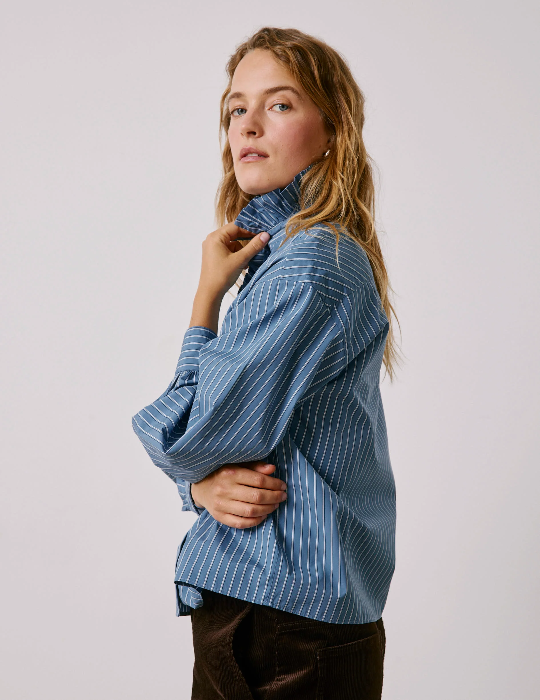 Chemise Greta rayée bleue - Image 6