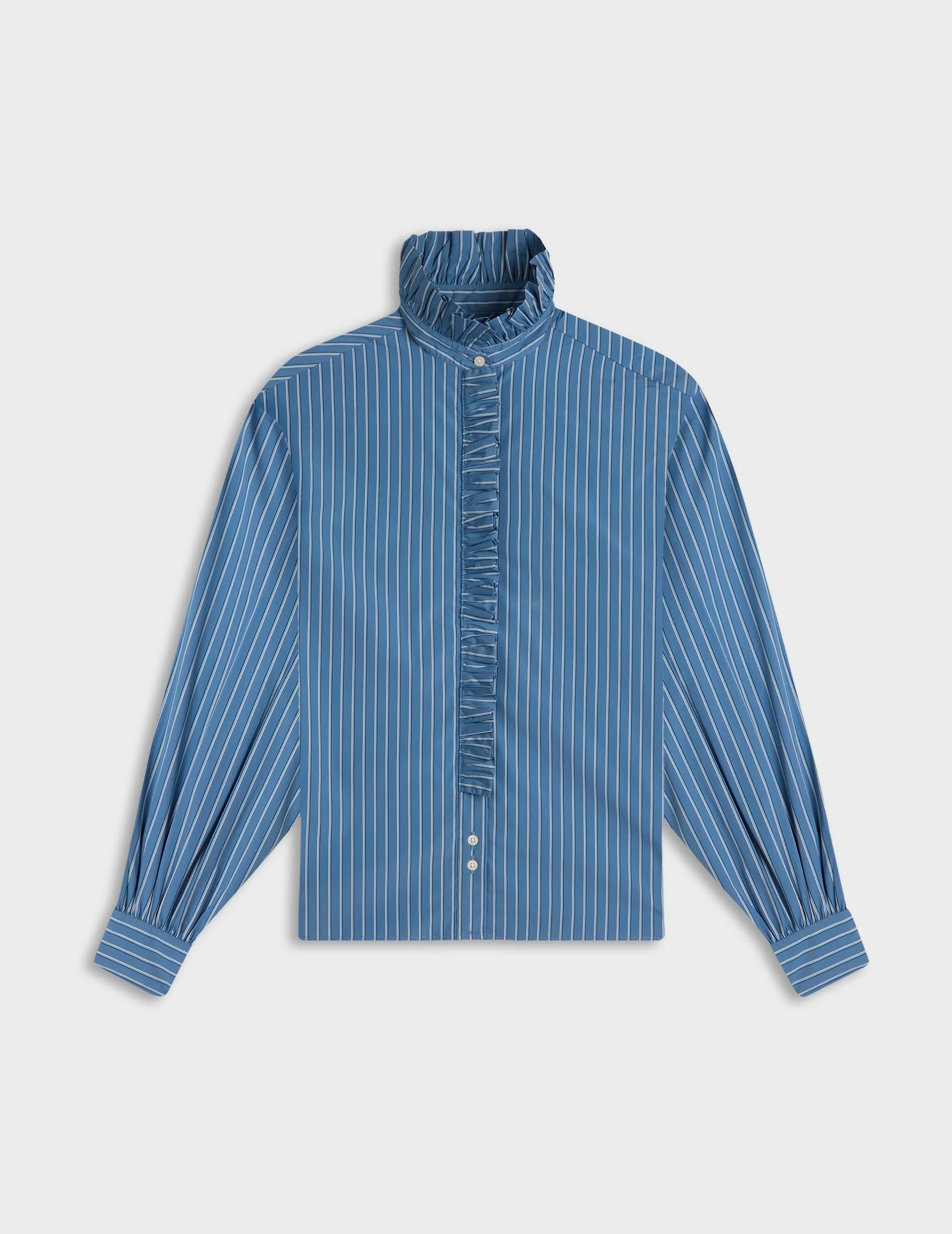 Chemise Greta rayée bleue - Image 8