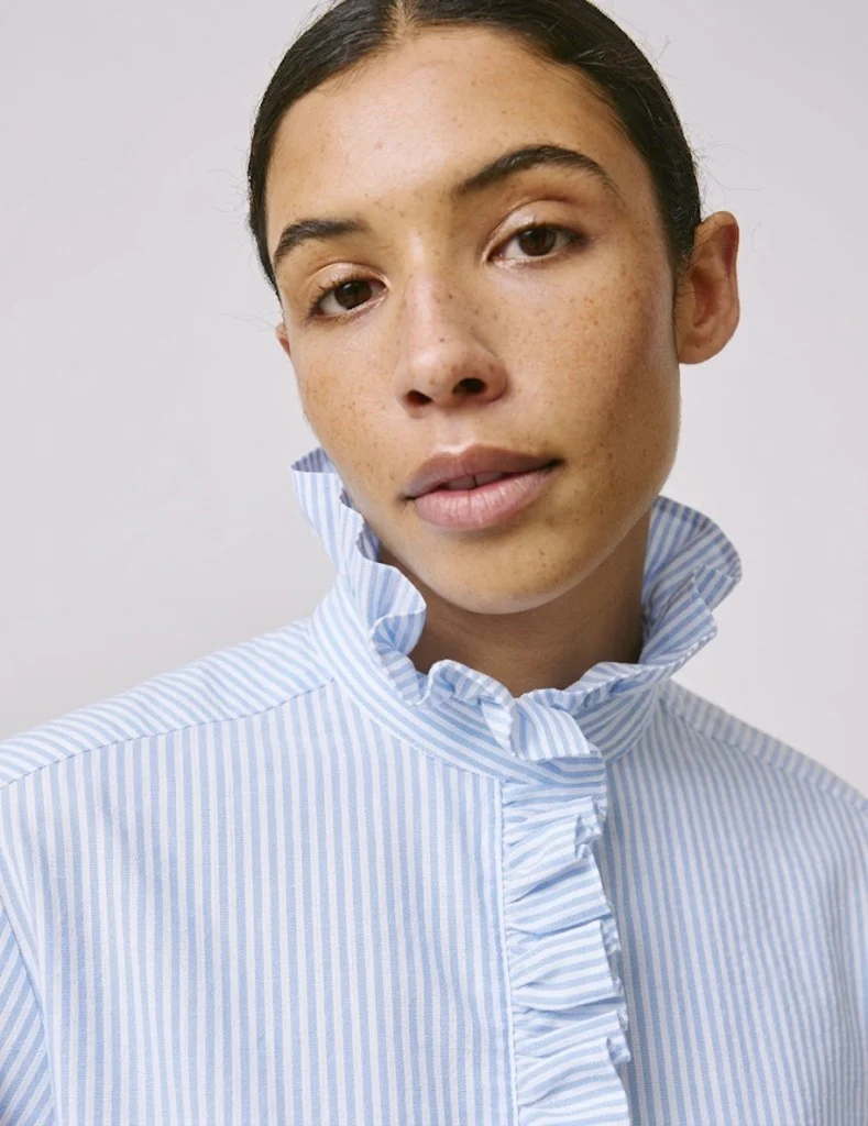 Chemise Greta rayée bleue