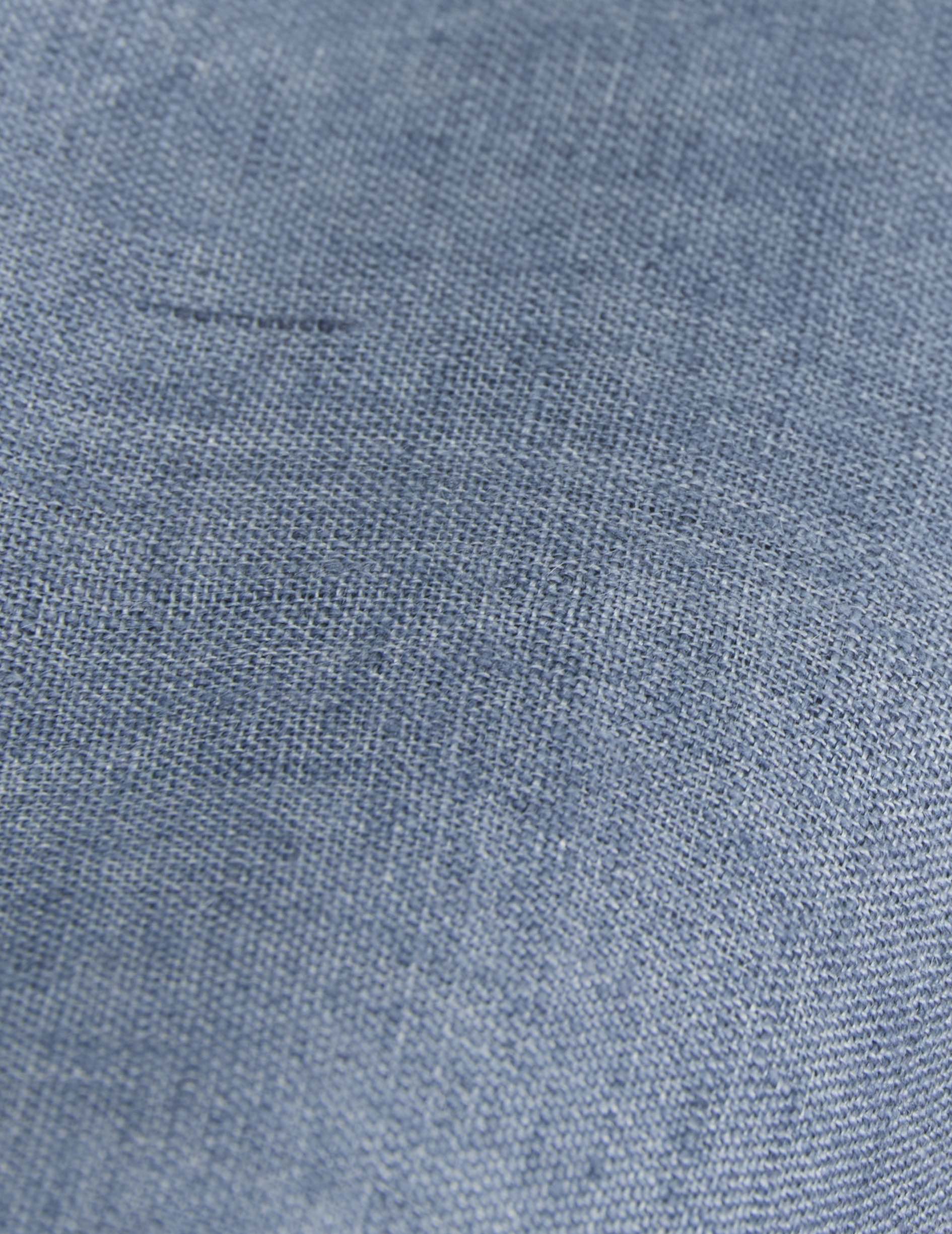 Chemise Herwin en lin bleue - Image 5