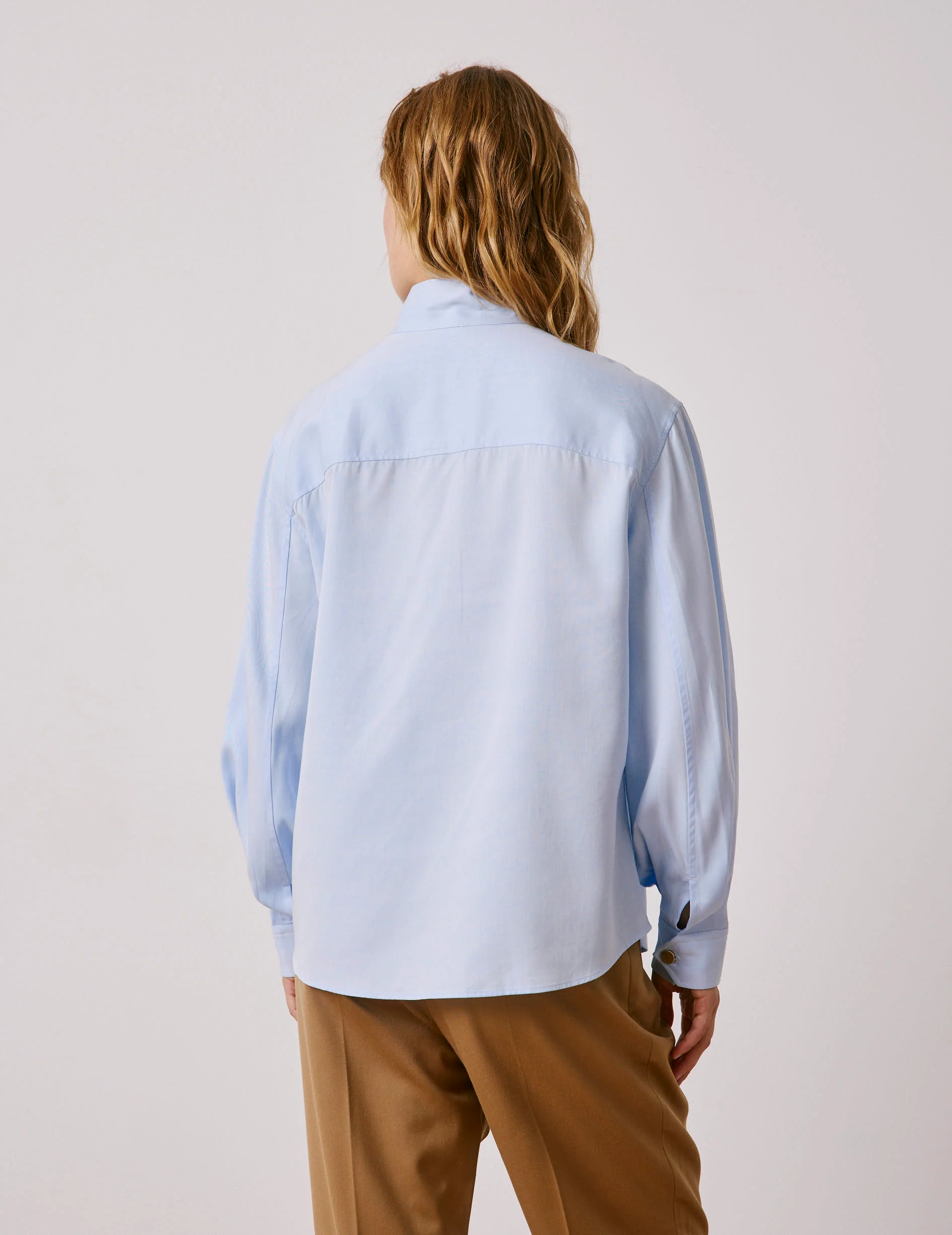 Chemise Innaée en lyocell bleu clair - Image 3