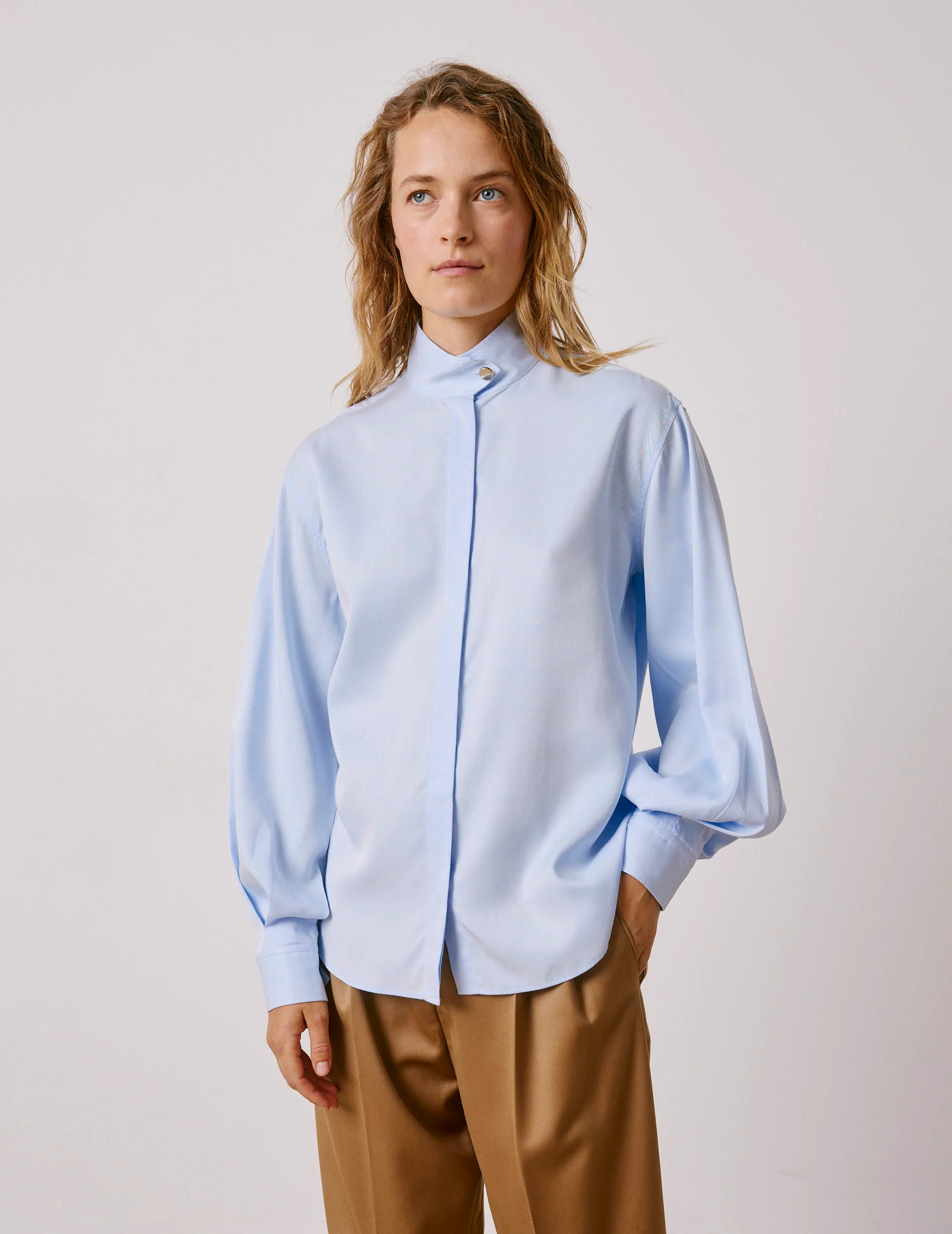 Chemise Innaée en lyocell bleu clair - Image 4