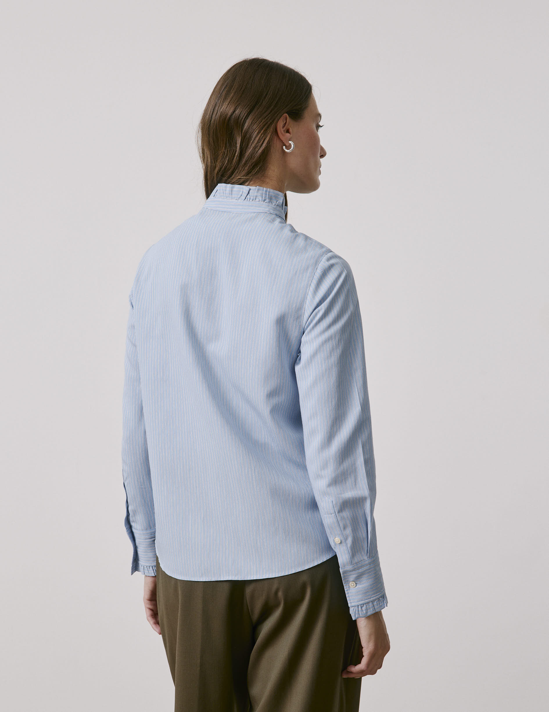 Chemise Louison rayée bleu clair - Image 2