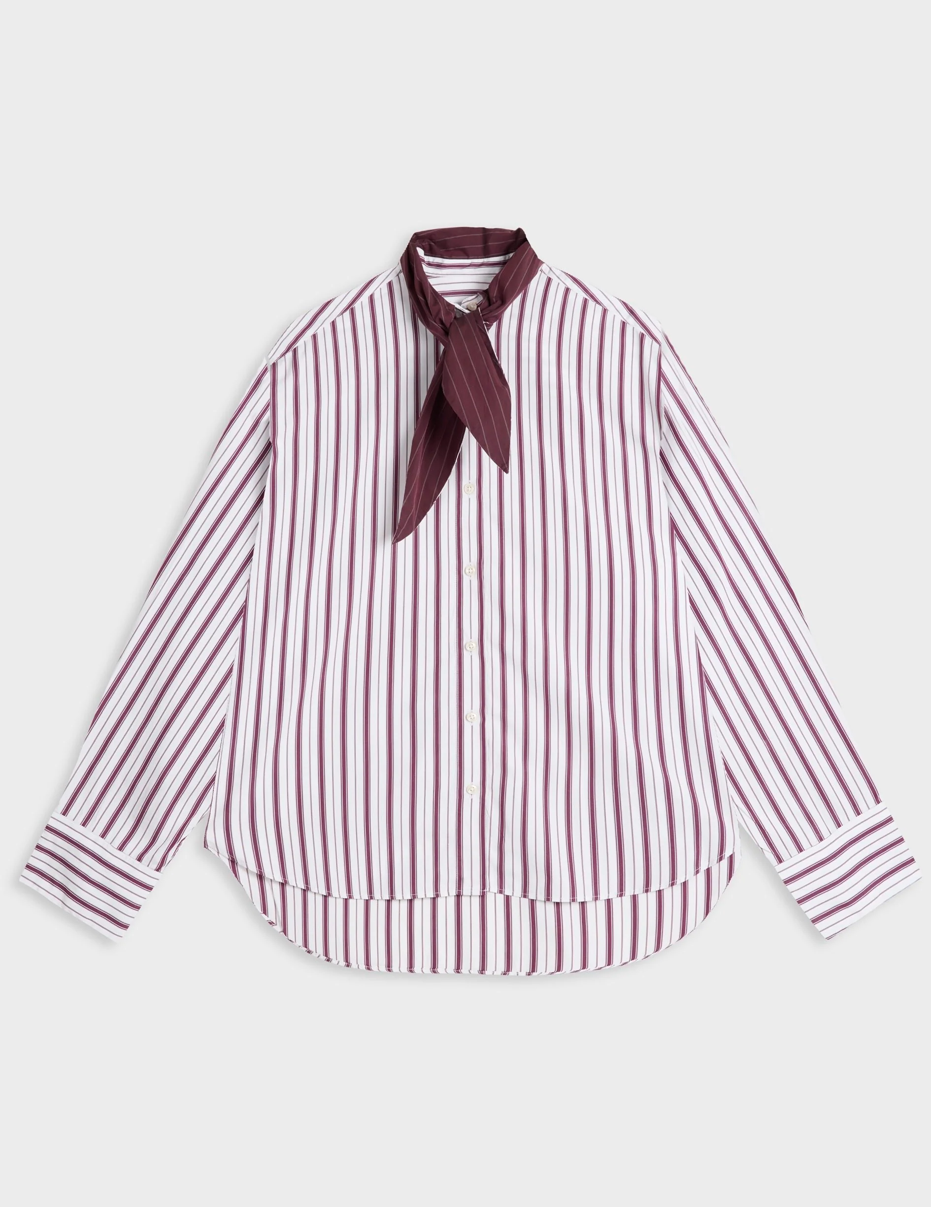 Chemise Margaux rayée bordeaux - Image 5