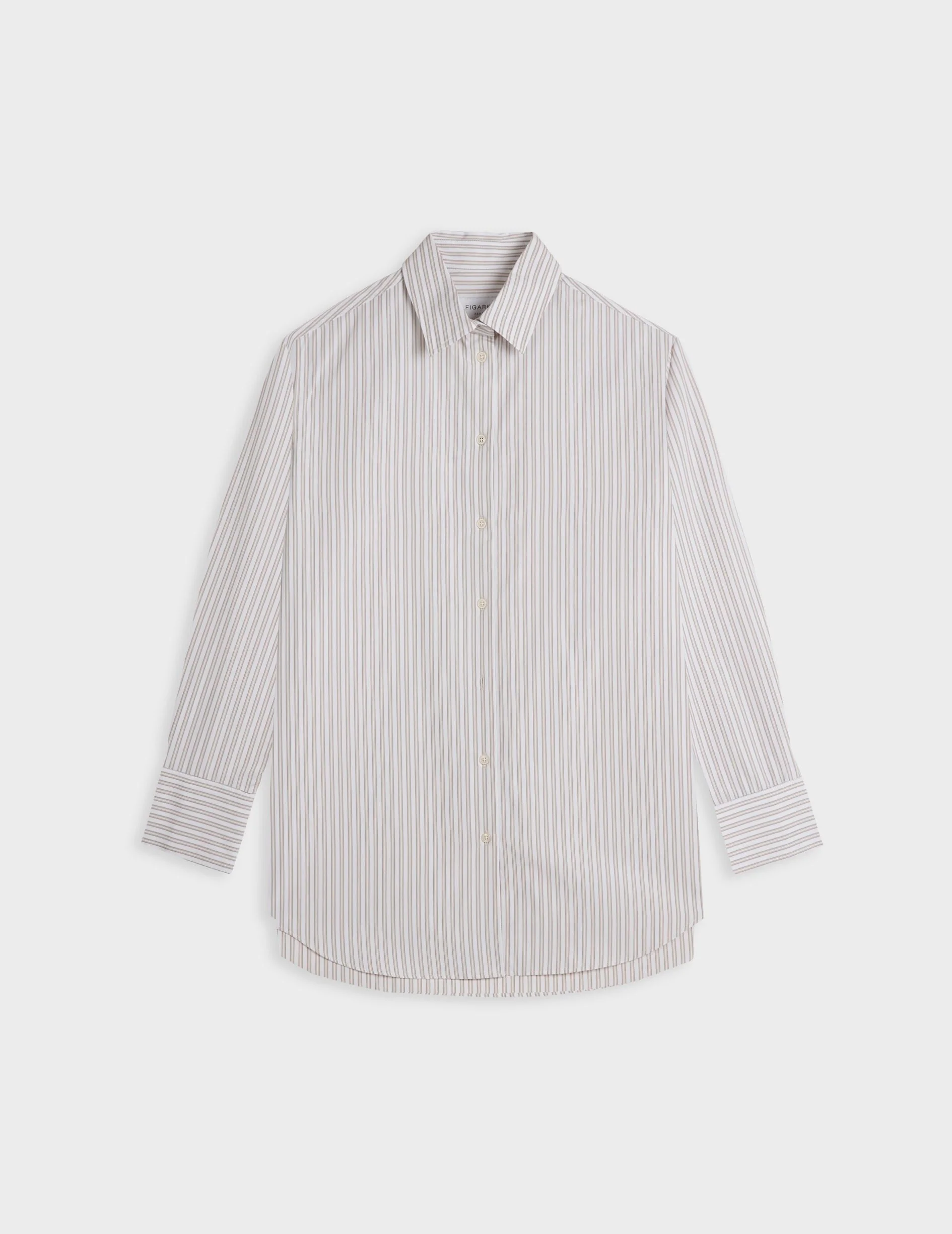 Chemise Mathilde rayée beige - Image 5