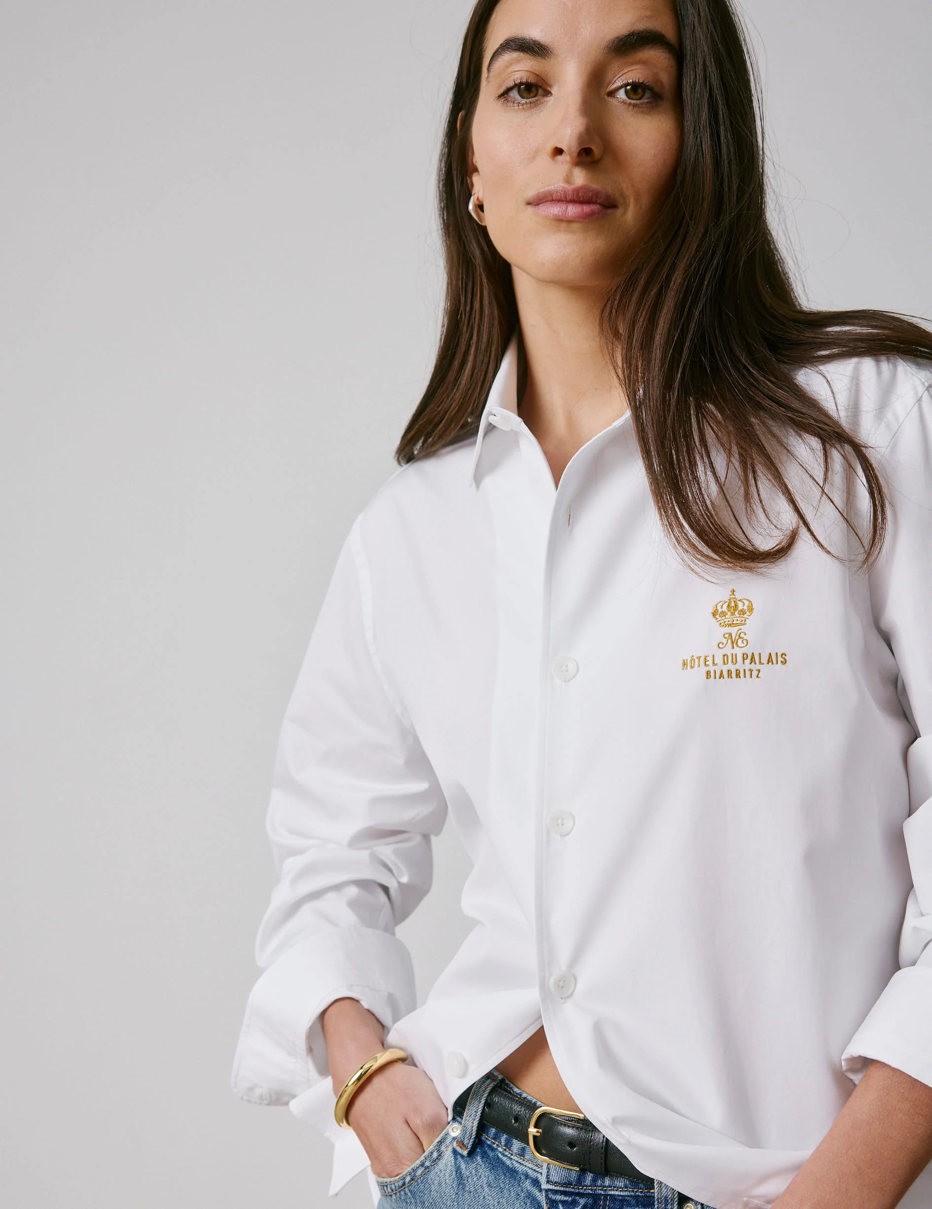 Chemise mixte Ainhoa blanche - Image 5