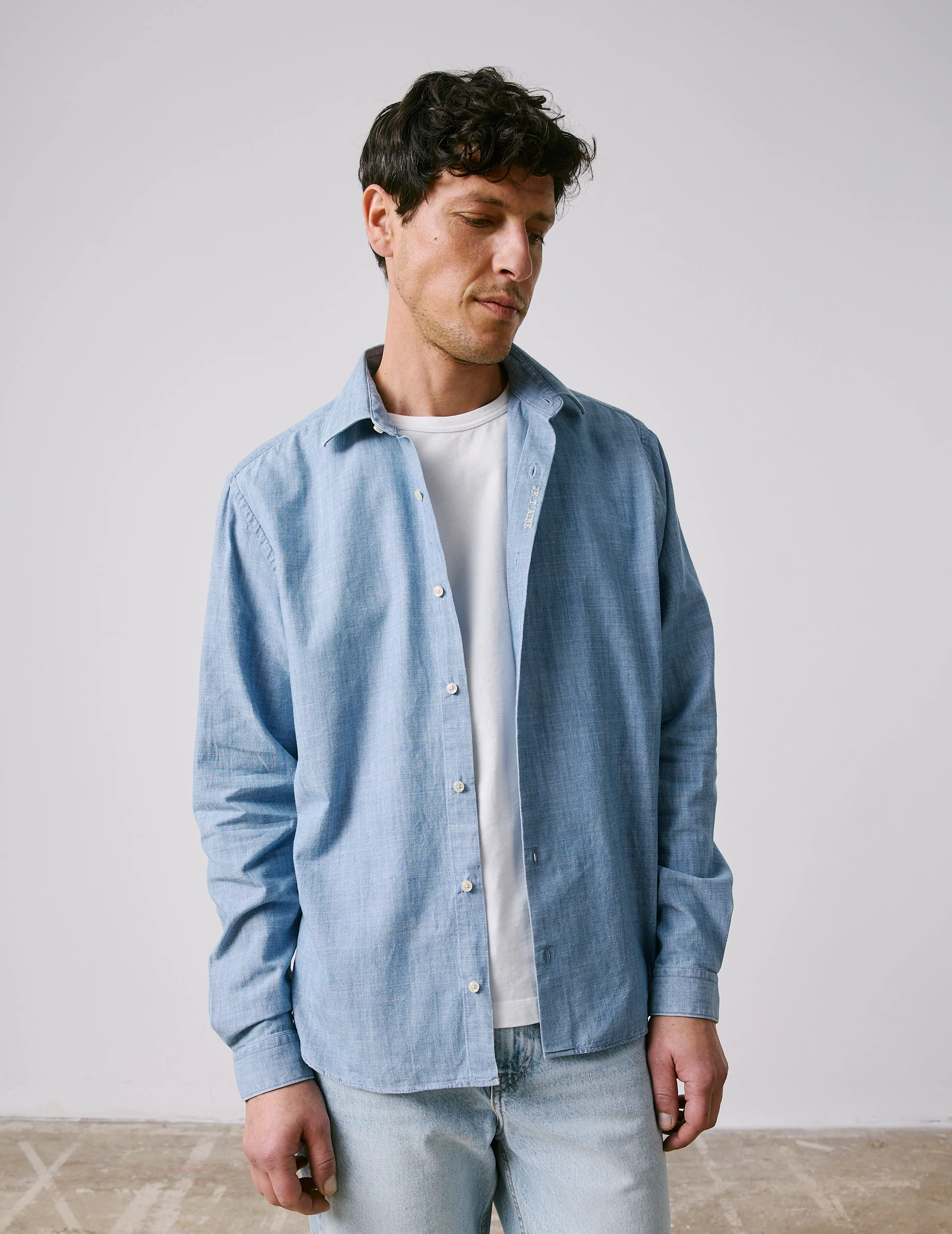 Chemise mixte "Je t'aime" bleue - Image 5