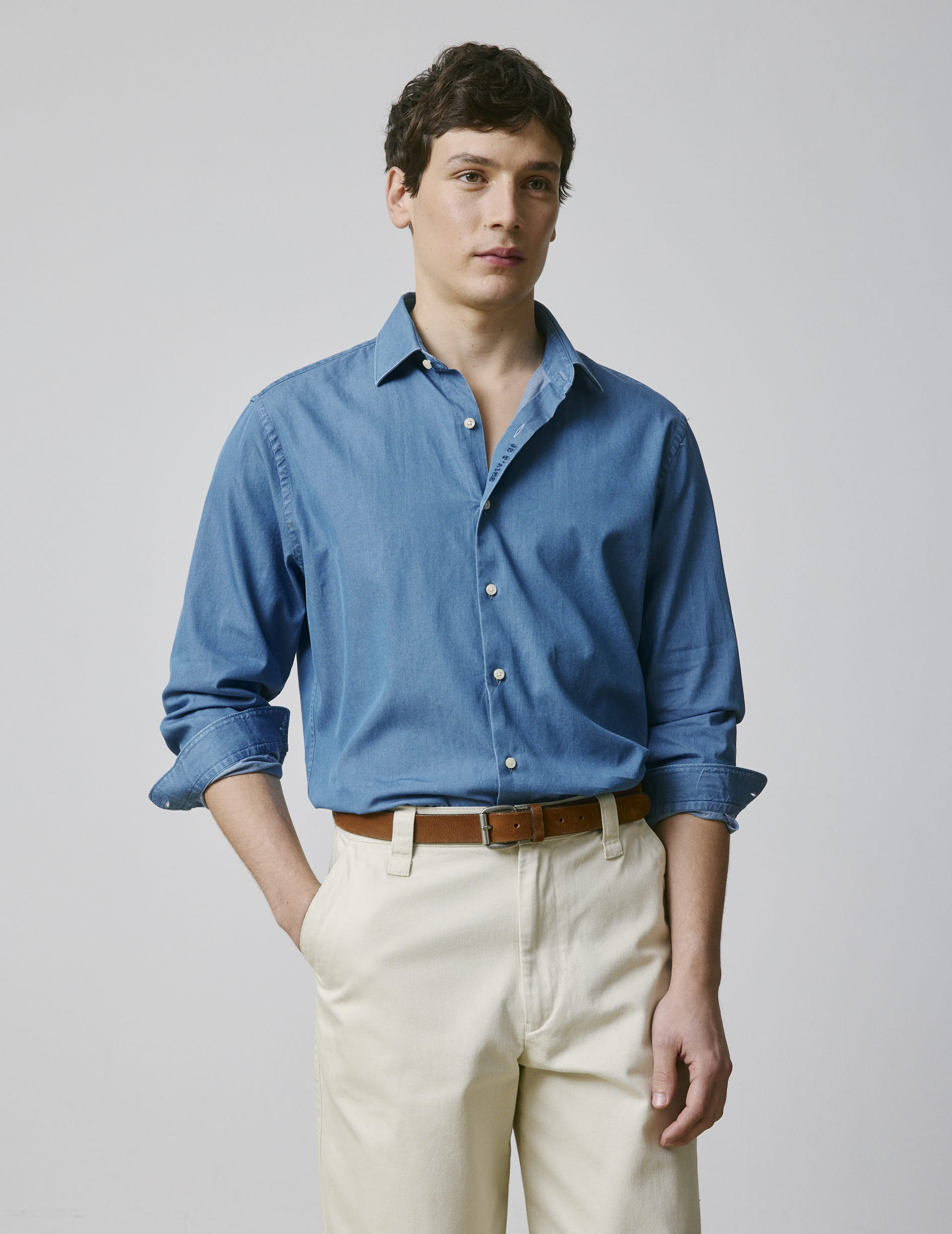 Chemise mixte "Je t'aime" en denim - Image 4
