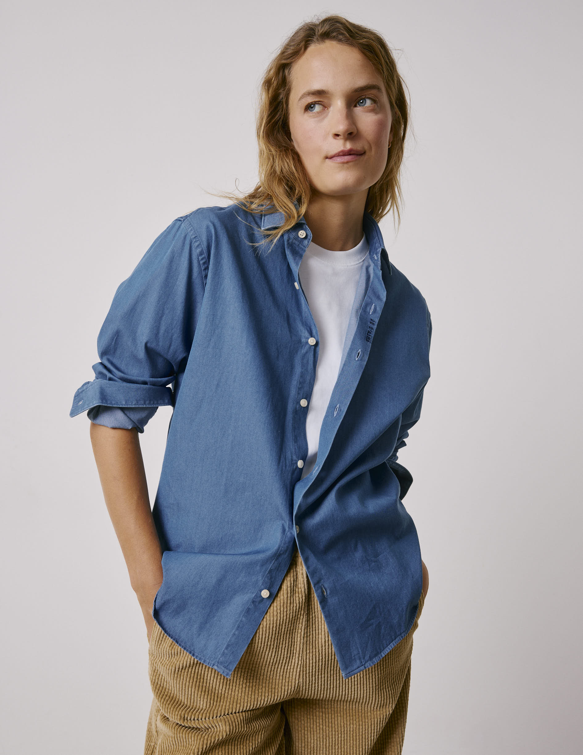 Chemise mixte "Je t'aime" en denim - Image 7