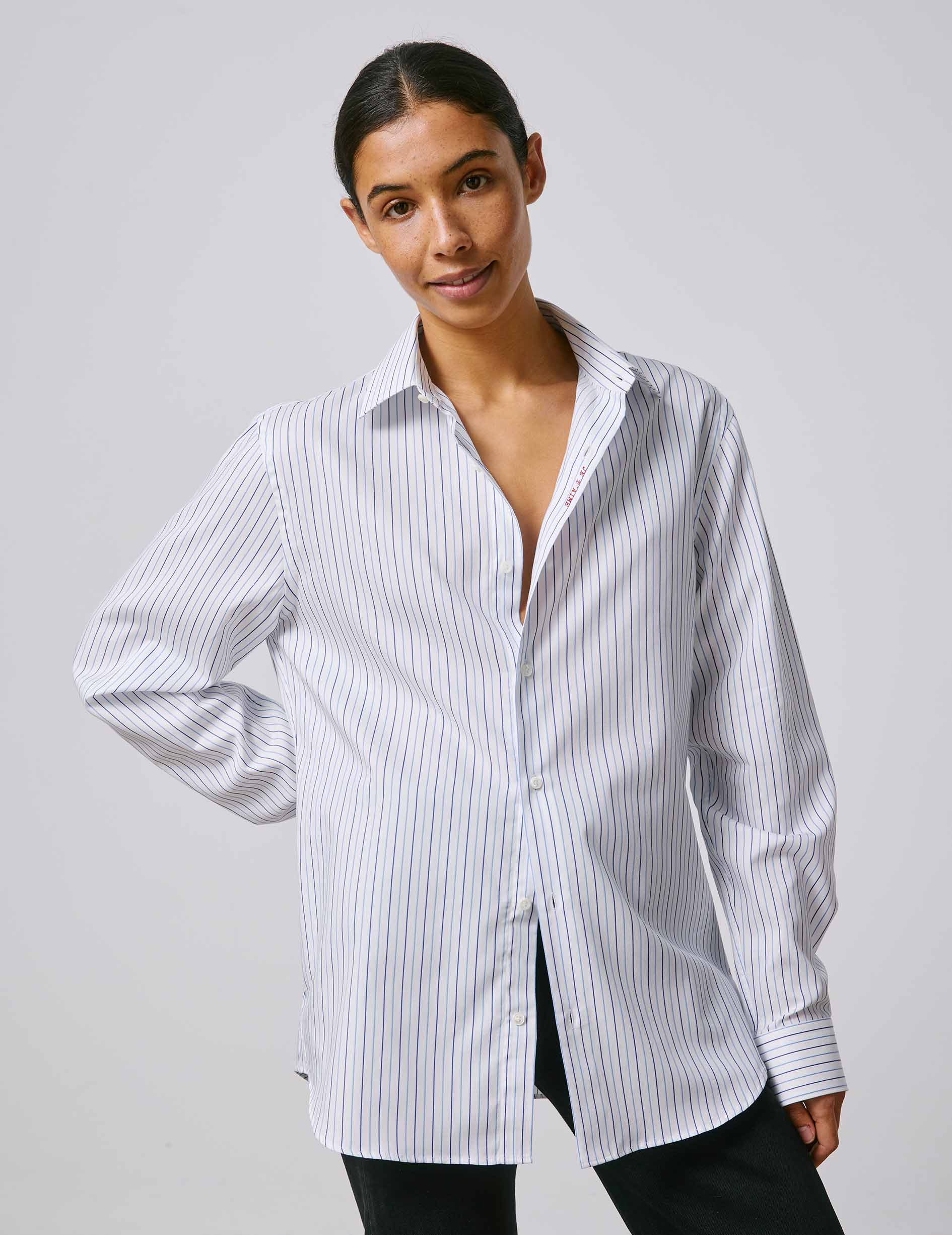 Chemise mixte "Je t'aime" bleue - Image 5